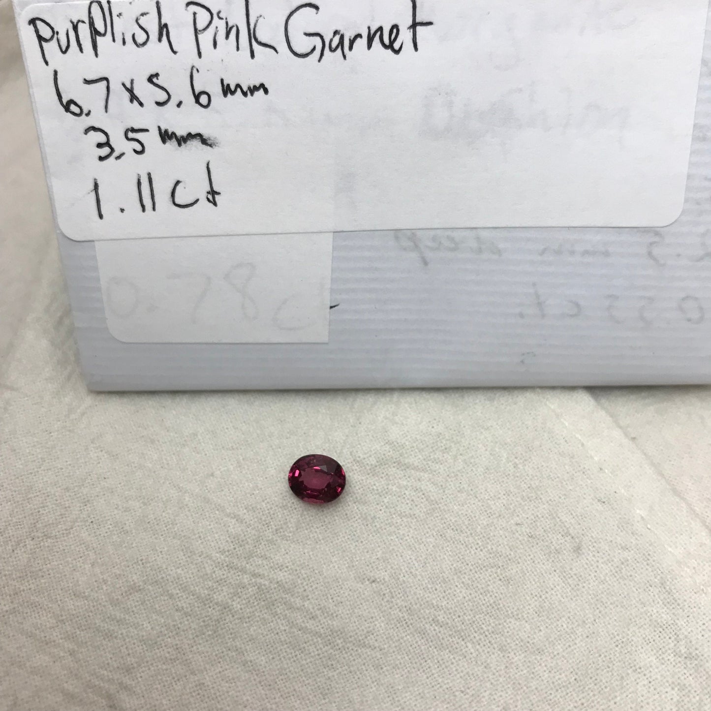 Natural Rhodolite Garnet, 1.11 carat, 6.7x5.6mm Rose Red Garnet, Faceted Oval Cut Raspberry Garnet Gem