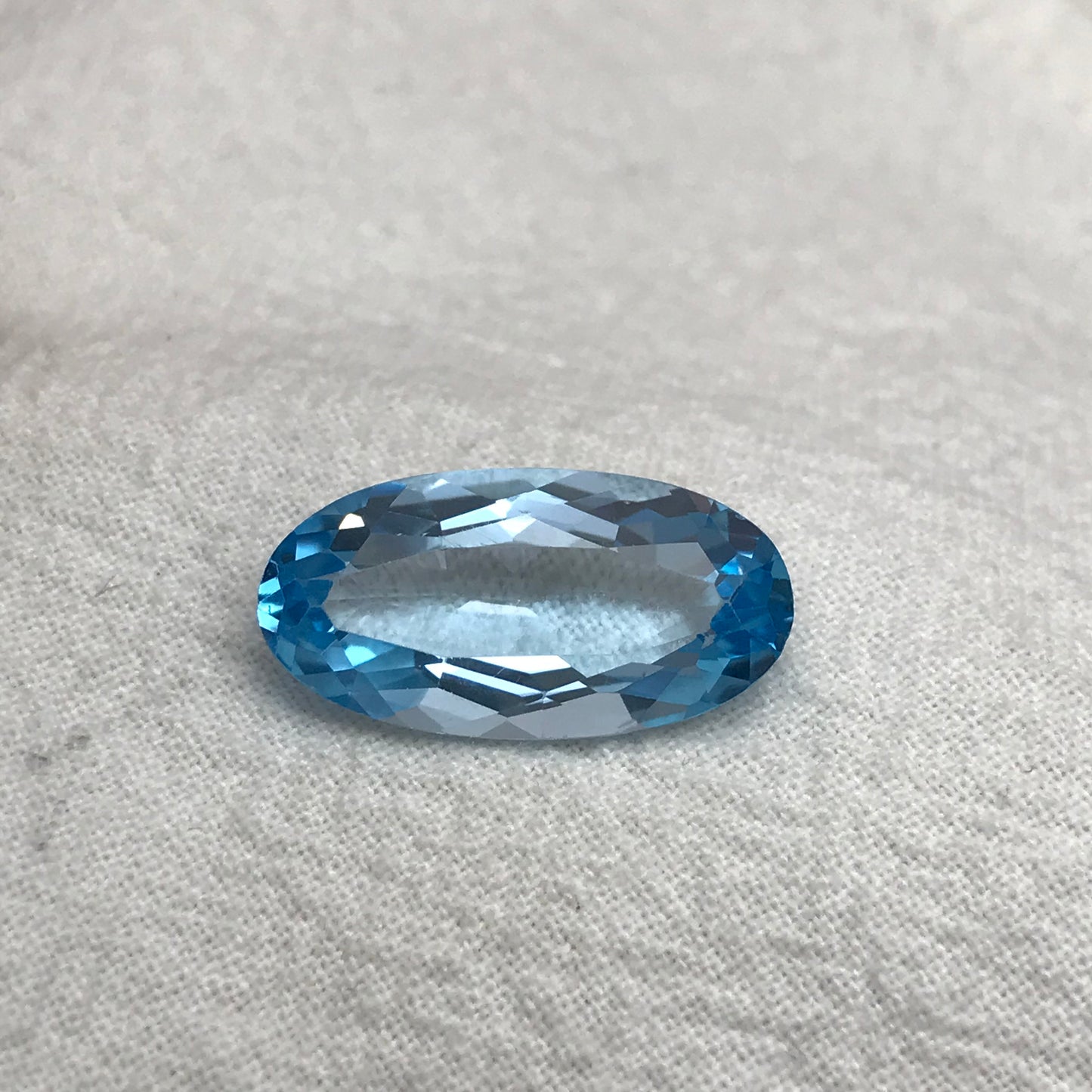 20x10mm Sky Blue Topaz 11.41 carat, Long Oval Cut Loose, Blue Topaz, Faceted Blue Topaz, December Birthstone