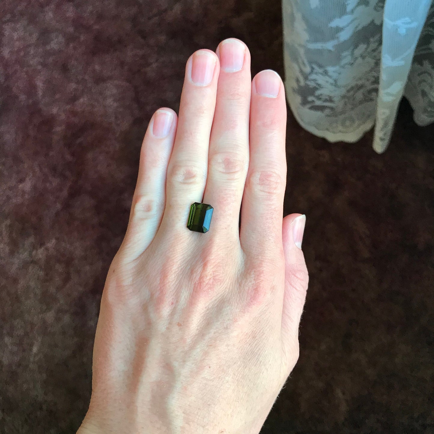 Natural Green Tourmaline 4.74 carat, 11.5x9mm Octagon Cut Faceted Loose Unmounted Gem Gemstone Earth Mined Genuine