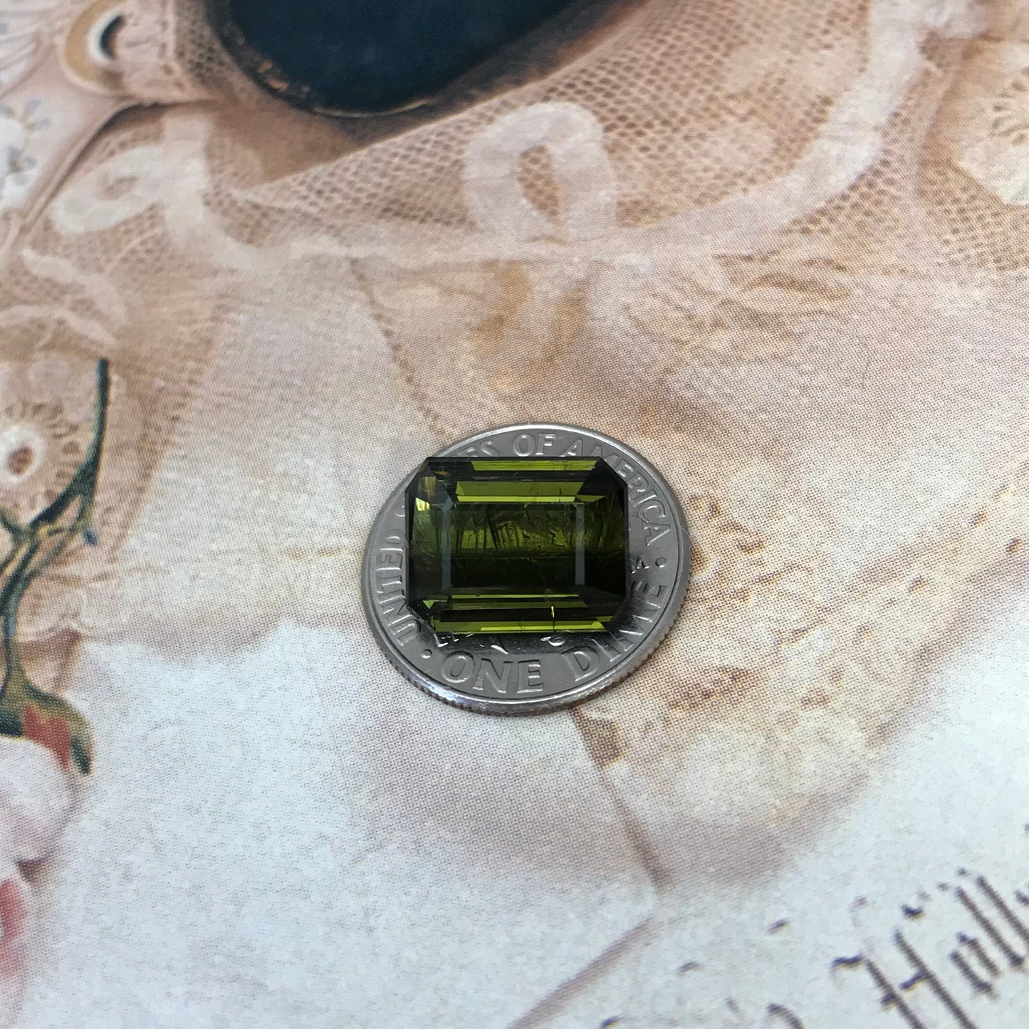 Natural Green Tourmaline 4.74 carat, 11.5x9mm Octagon Cut Faceted Loose Unmounted Gem Gemstone Earth Mined Genuine