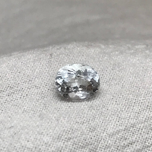 1.34 Aquamarine carat 7.7x6.4mm Oval Cut Natural Included Gemstone from Brazil, Faceted Loose Gemstone