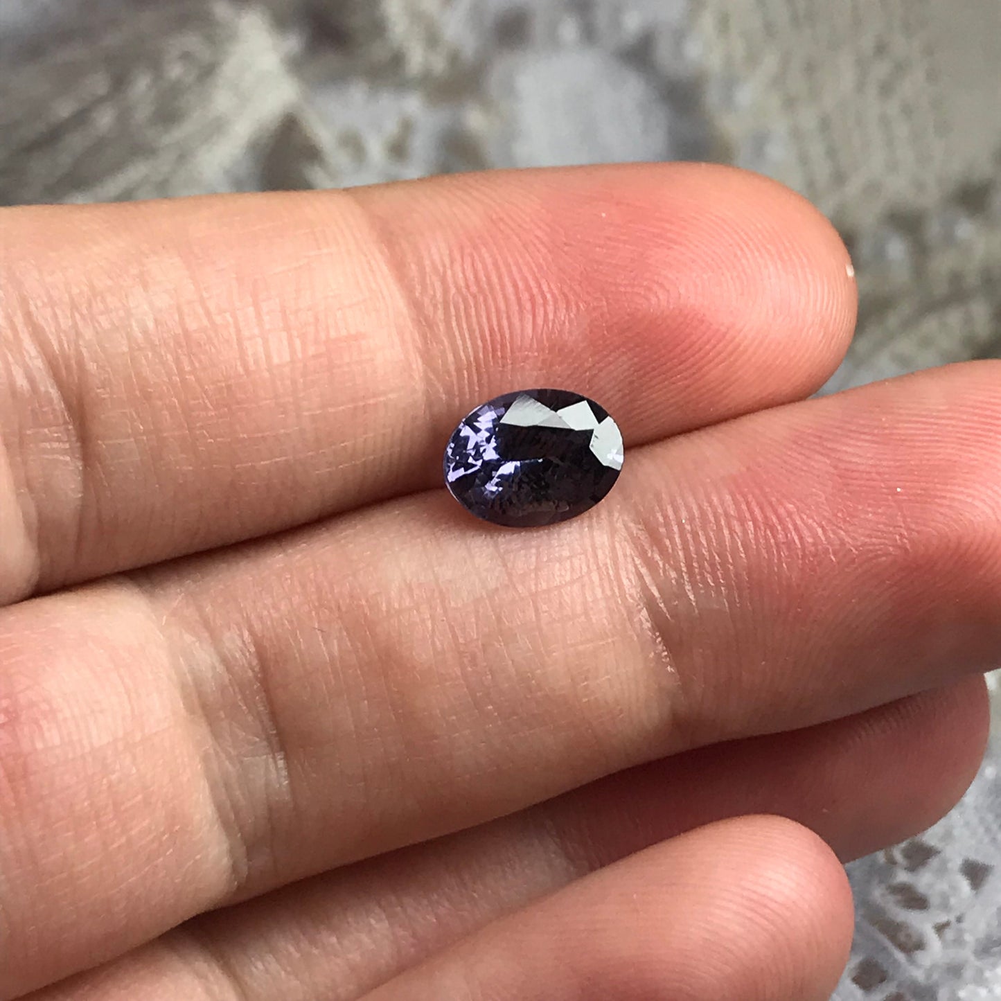 1.82 carat Natural Purple Spinel, Faceted 8.6x6.5mm Oval loose Spinel, loose Gemstone
