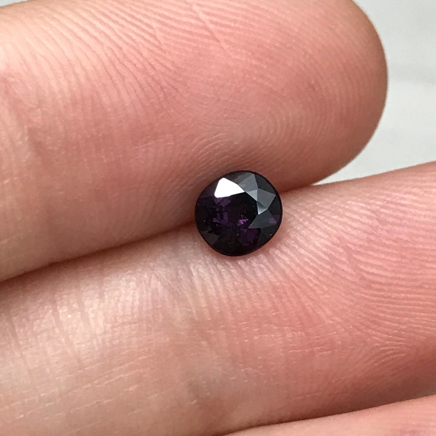 0.54 Ct Natural Purple Spinel 5x4.7mm Cushion Cut, Faceted Loose Gemstone, Dark Purple Stone, Flowing Gems