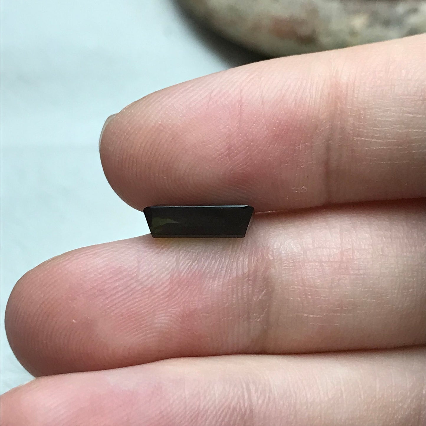 11x8mm Natural Dark Green Tourmaline 2.65 carat, Rectangle Cut, Faceted Loose Gemstone