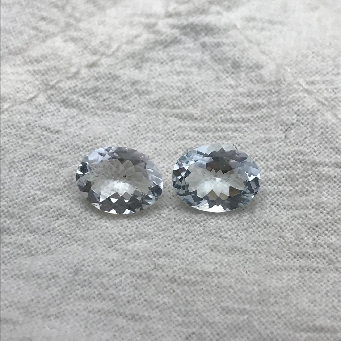 Pair of Light Blue Aquamarine 9x7mm Oval Cut Loose Gem Faceted Gemstone Natural March Birthstones 2.40 TCW