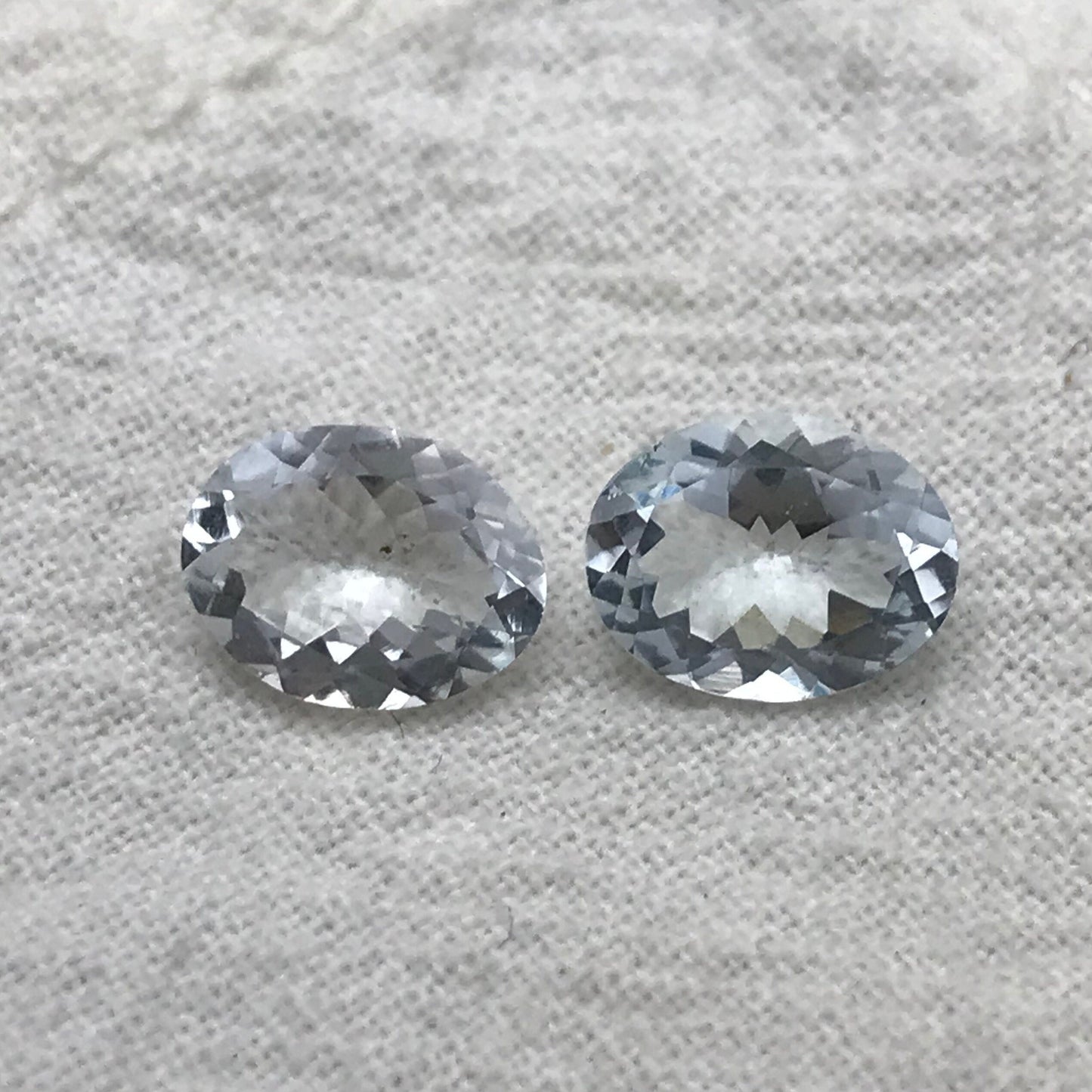 Pair of Light Blue Aquamarine 9x7mm Oval Cut Loose Gem Faceted Gemstone Natural March Birthstones 2.40 TCW