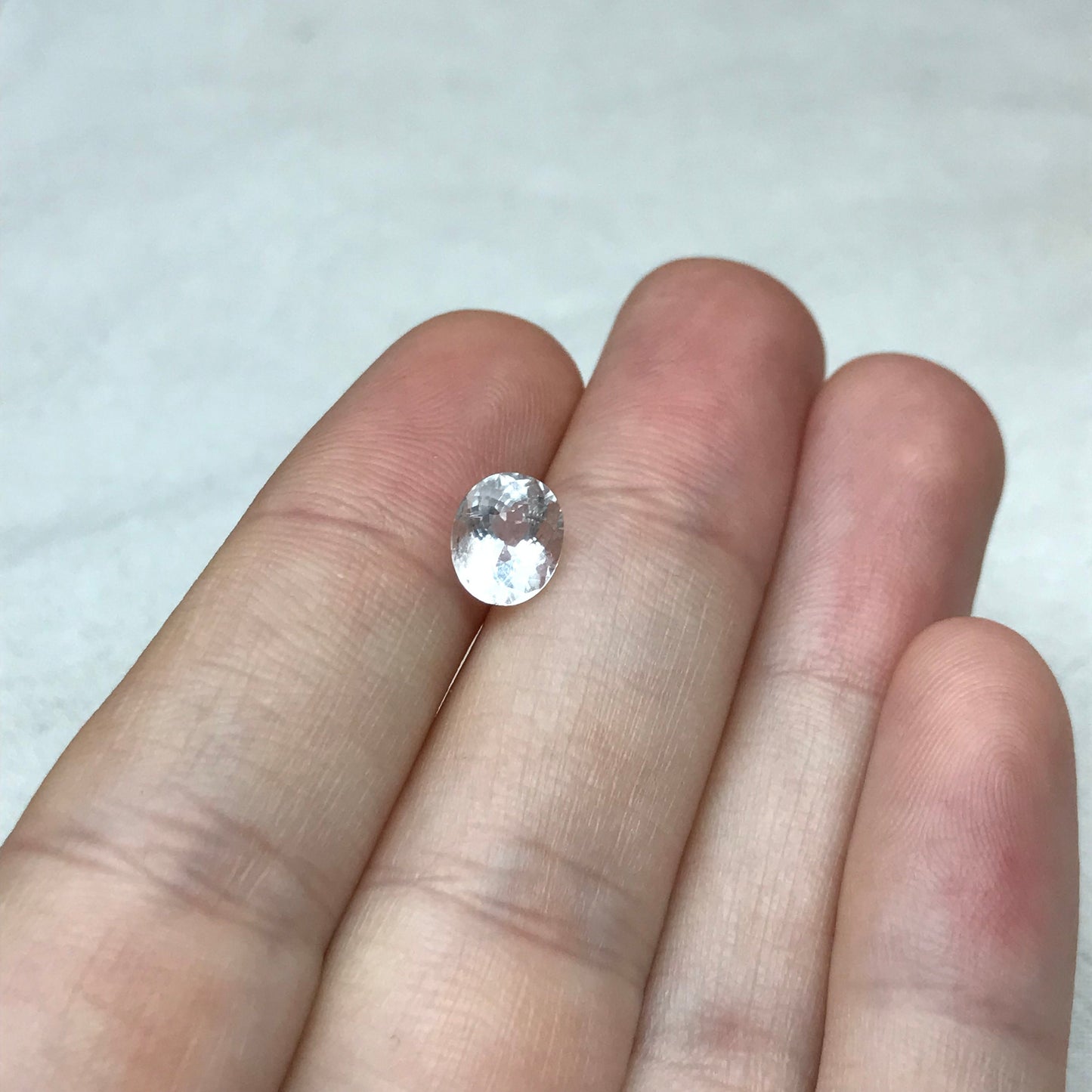 1.34 Aquamarine carat 7.7x6.4mm Oval Cut Natural Included Gemstone from Brazil, Faceted Loose Gemstone