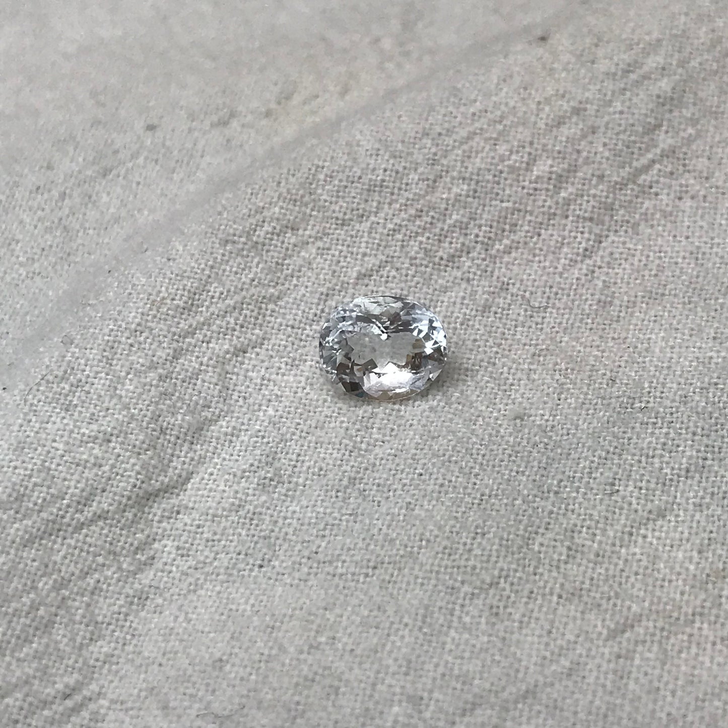 1.34 Aquamarine carat 7.7x6.4mm Oval Cut Natural Included Gemstone from Brazil, Faceted Loose Gemstone