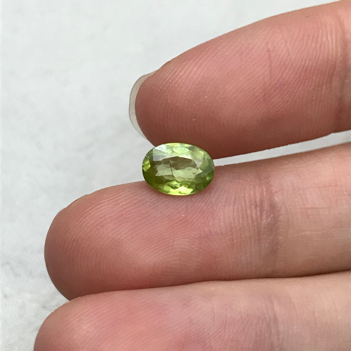 1.32 Carat Yellowish Green Sphene 8.3x6mm Oval Cut, Natural Loose Gemstone for jewelry, Titanite