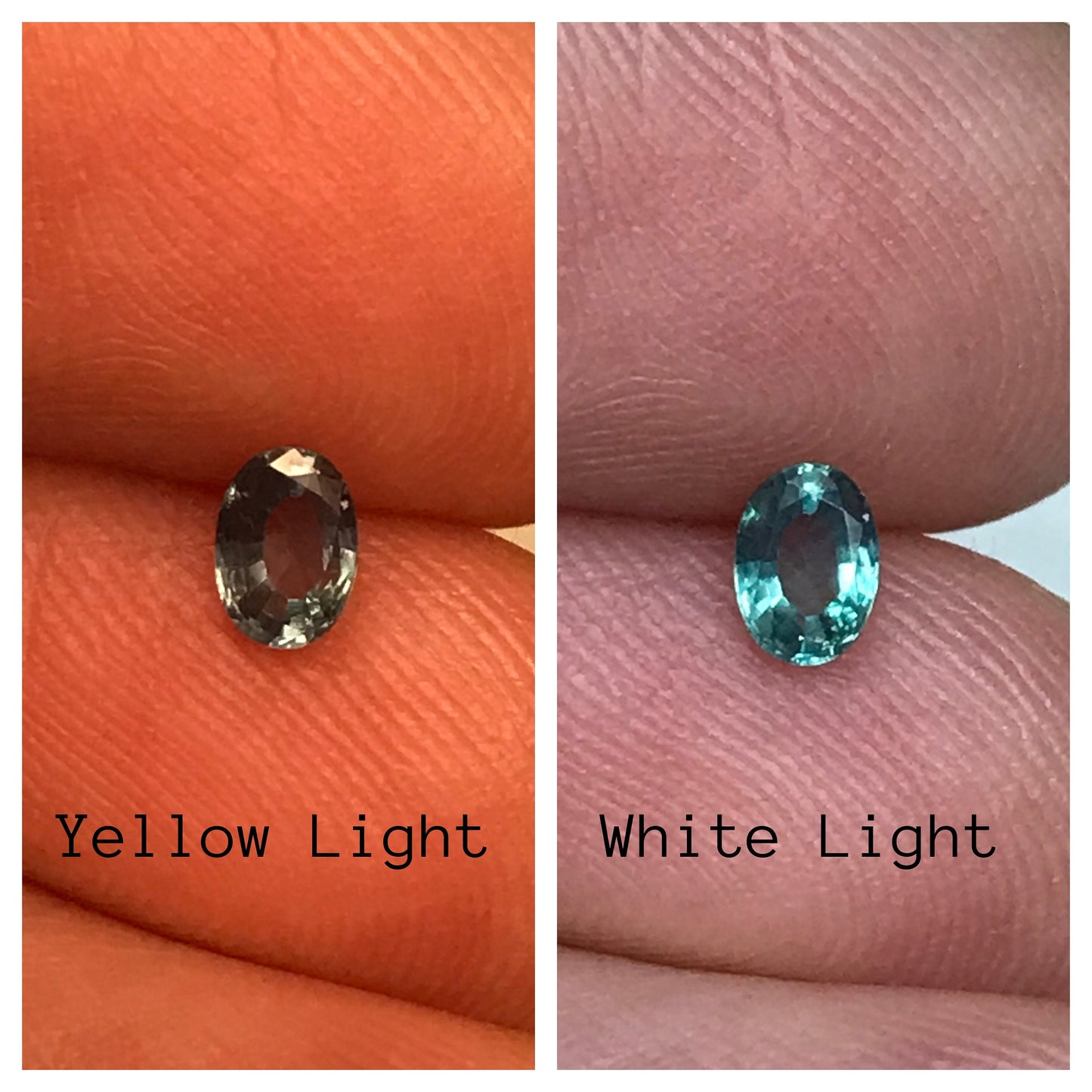 0.24 ct Natural Alexandrite 4.3x3.1mm Green Violet Loose Real Gemstone Faceted Gem Rare Carat Color Change Oval