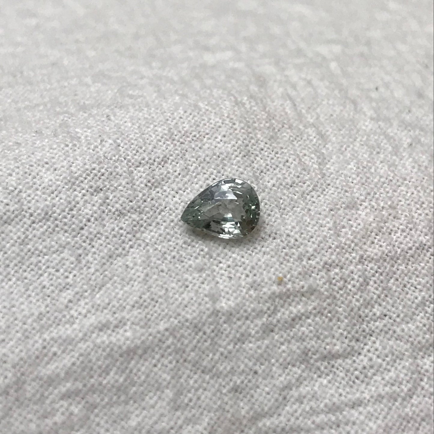 Natural Light Green Sapphire 0.61 Carat 6x4.5mm Pear Corundum Unheated Faceted Loose Bluish Green Gemstone