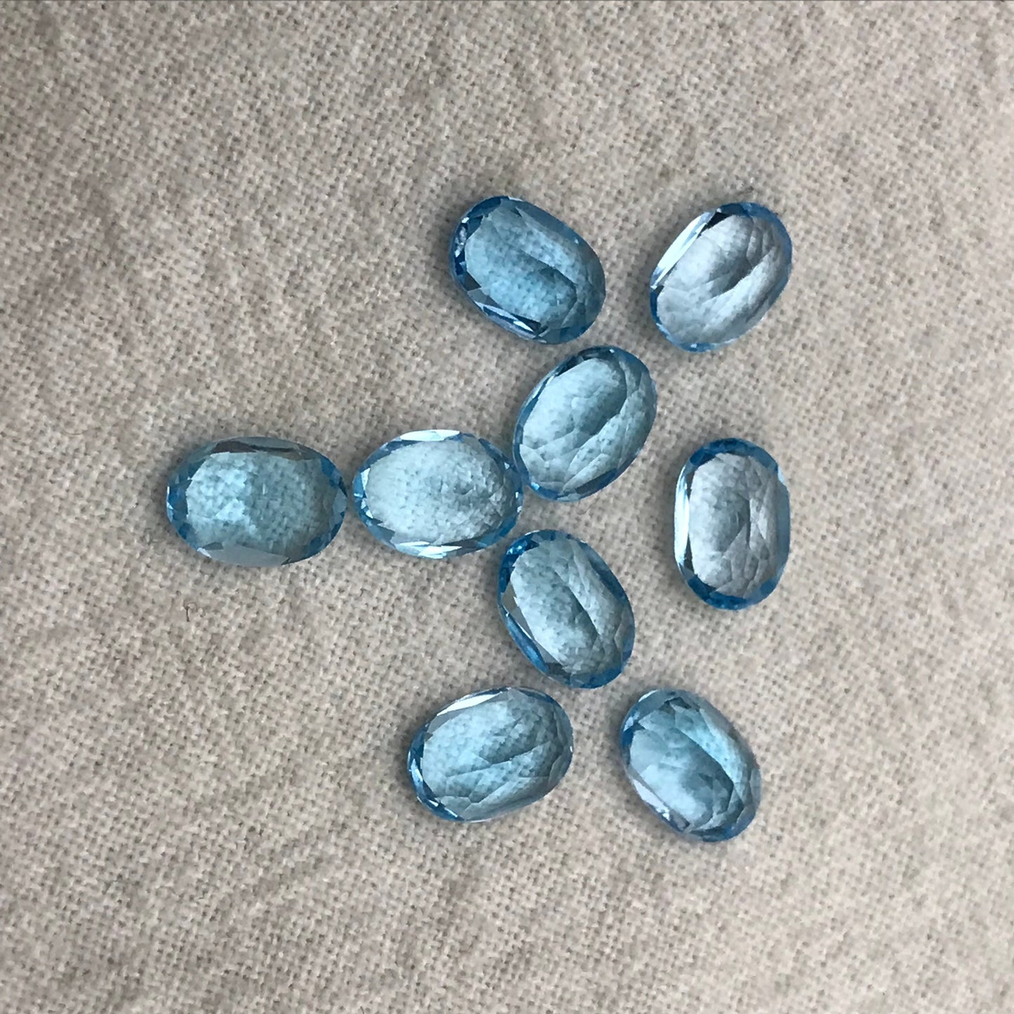 ONE- 7x5mm Blue Topaz Oval Cut, Faceted Loose Unmounted Gemstone