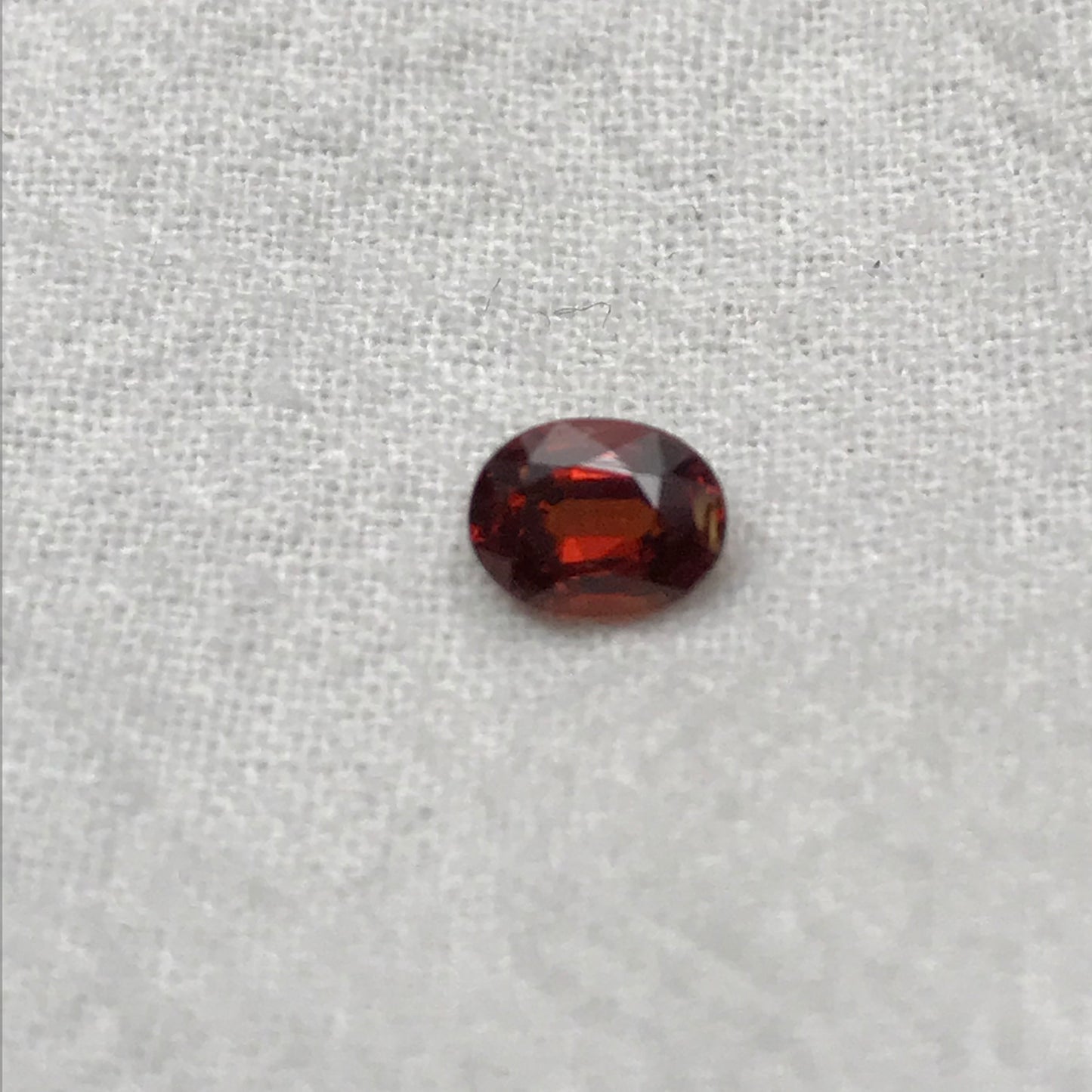 0.80 ct Natural Orangey Red Spessartite Garnet 6x4.7mm Oval Faceted Gemstone Loose Gem Red Orange Garnet
