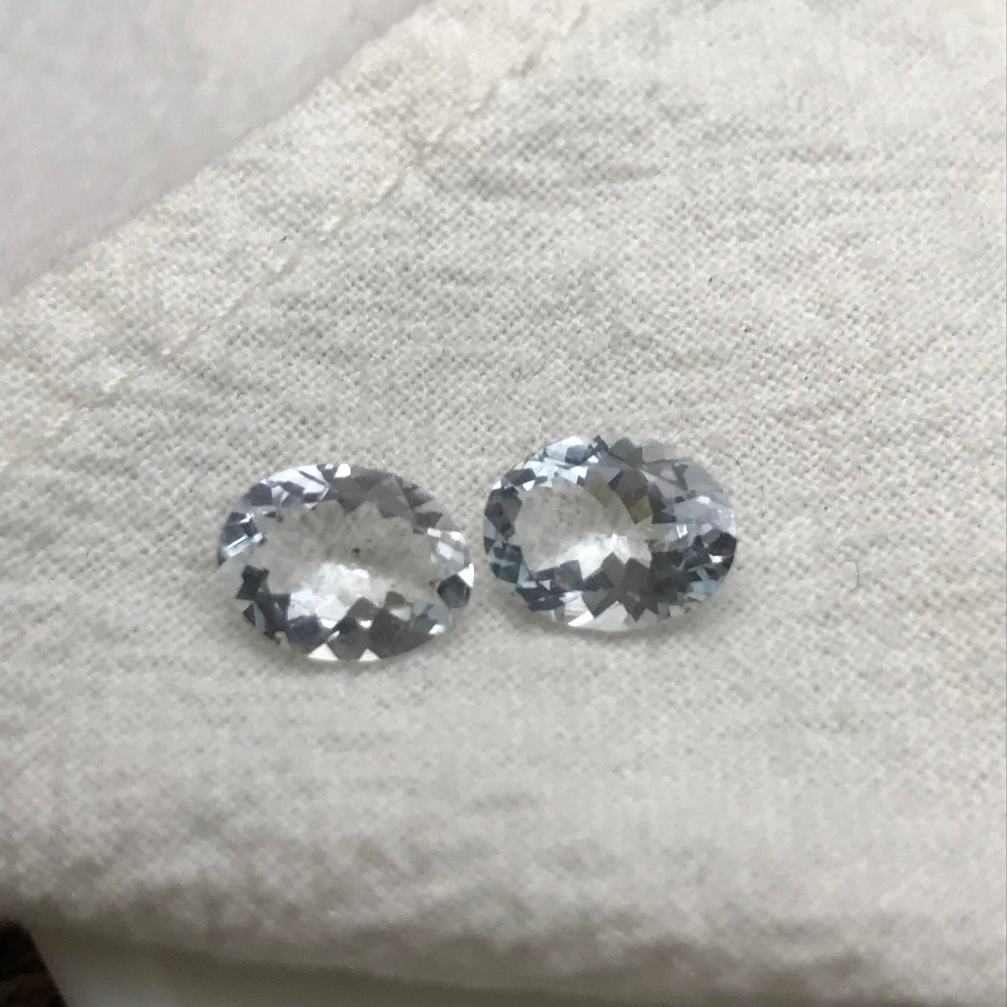 Pair of Light Blue Aquamarine 9x7mm Oval Cut Loose Gem Faceted Gemstone Natural March Birthstones 2.40 TCW