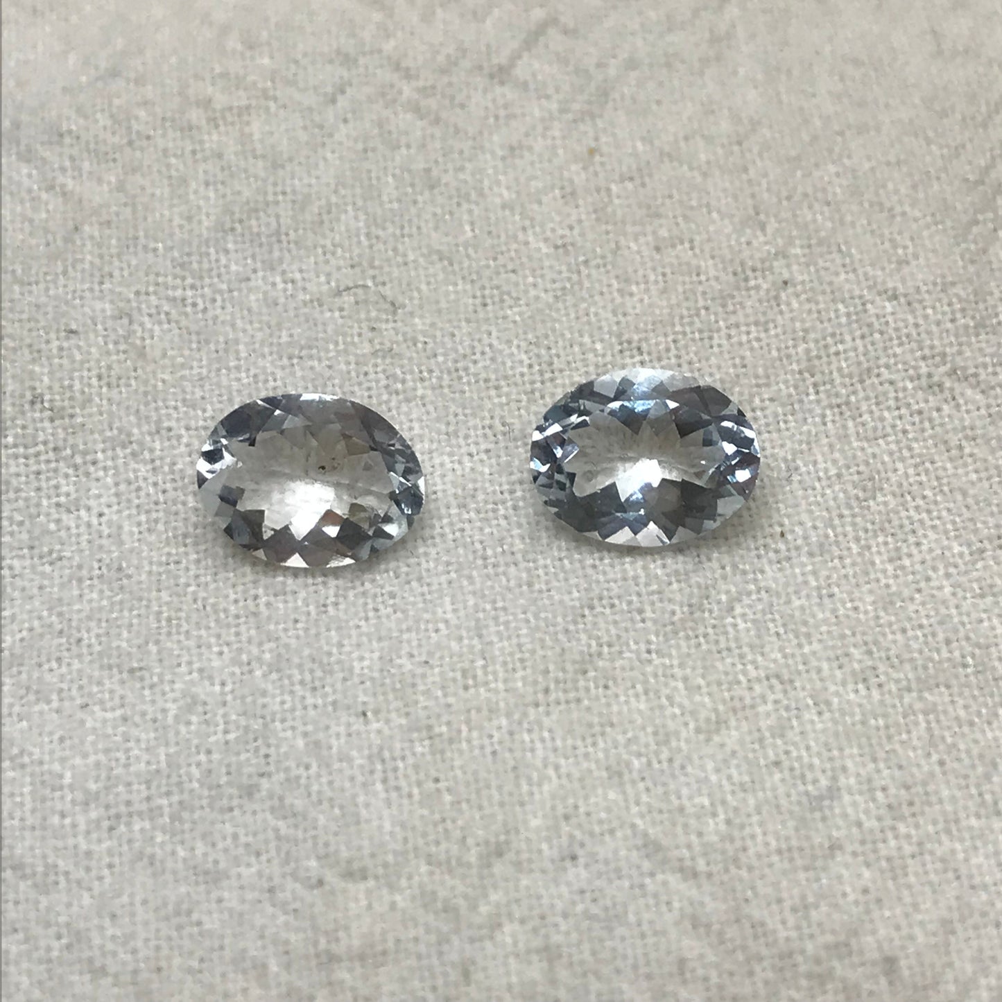 Pair of Light Blue Aquamarine 9x7mm Oval Cut Loose Gem Faceted Gemstone Natural March Birthstones 2.40 TCW