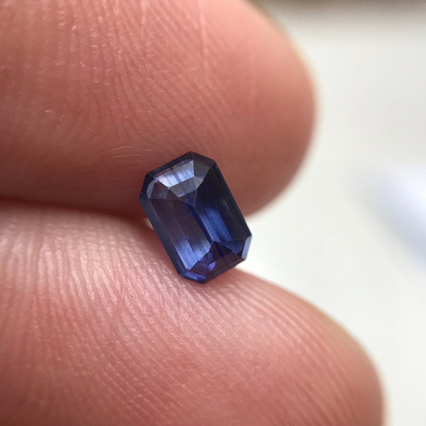 0.75 Carat Natural Blue Sapphire 6.3x4.3mm Emerald Cut Rectangle Corundum Faceted Loose Gemstone Heated