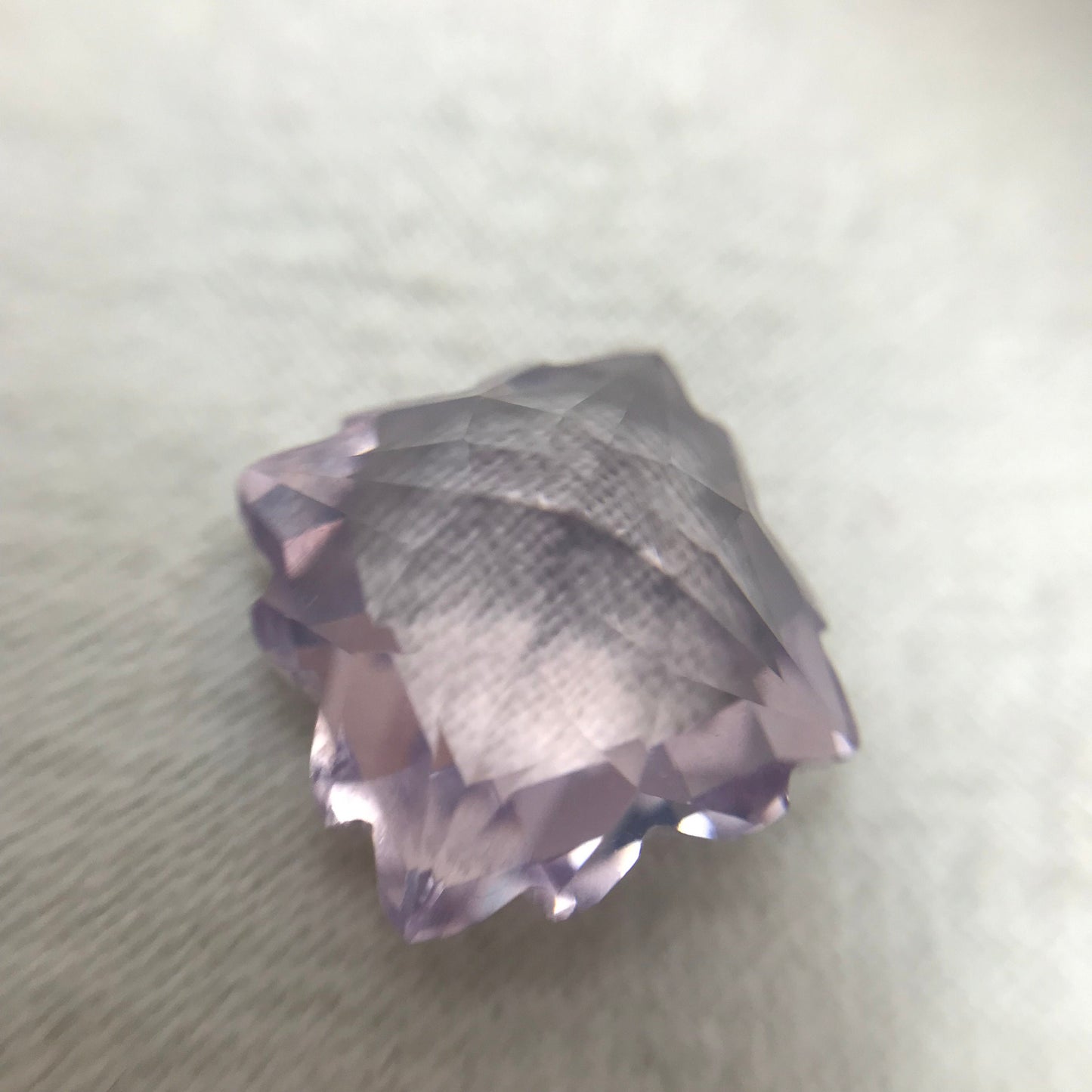 Fancy Cut Lavender Amethyst 8 Carat, 12.5mm, Snowflake Cushion cut, February Birthstone, Lavender Quartz