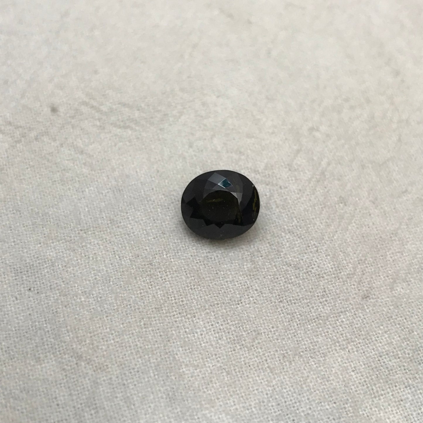 Natural Green Tourmaline 3.72 Carat 9.8x8.6mm Oval Cut, Faceted Loose Unmounted Gemstone, Dark Tourmaline