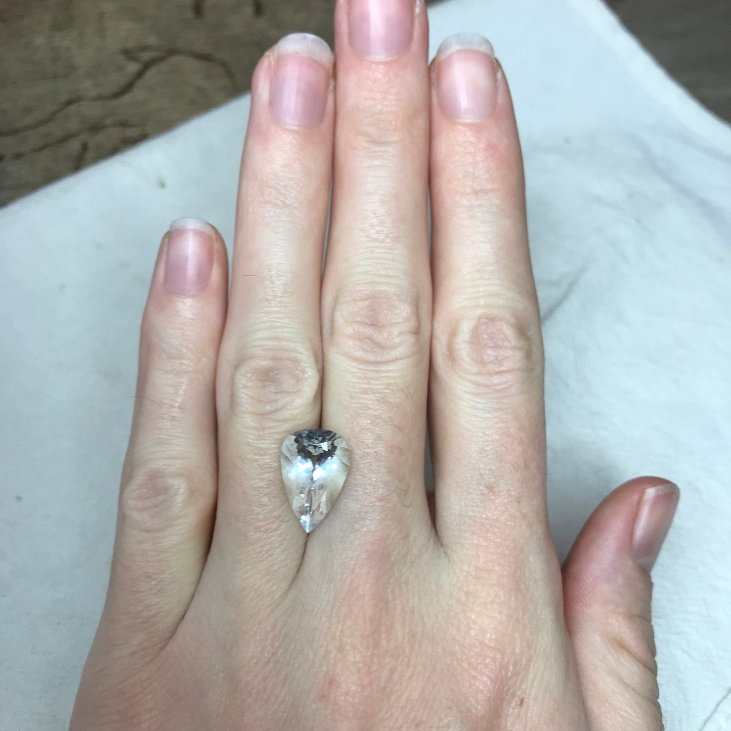 15x10mm Natural Aquamarine, 4.44 carat Light Blue Pear Cut Loose Faceted March Birthstone