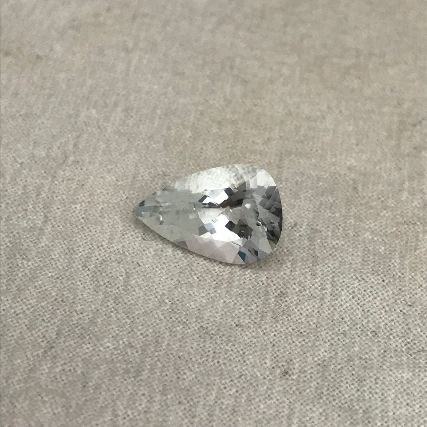 15x10mm Natural Aquamarine, 4.44 carat Light Blue Pear Cut Loose Faceted March Birthstone