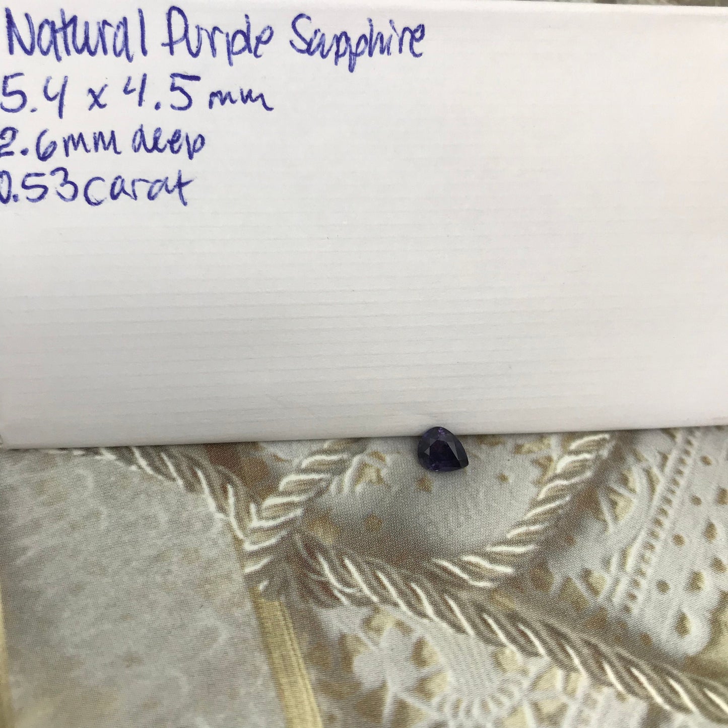 Natural Purple Sapphire 0.53 Carat 5.4x4.5mm Pear Tear Drop, Corundum Faceted Loose Unmounted Earth Mined Gemstone