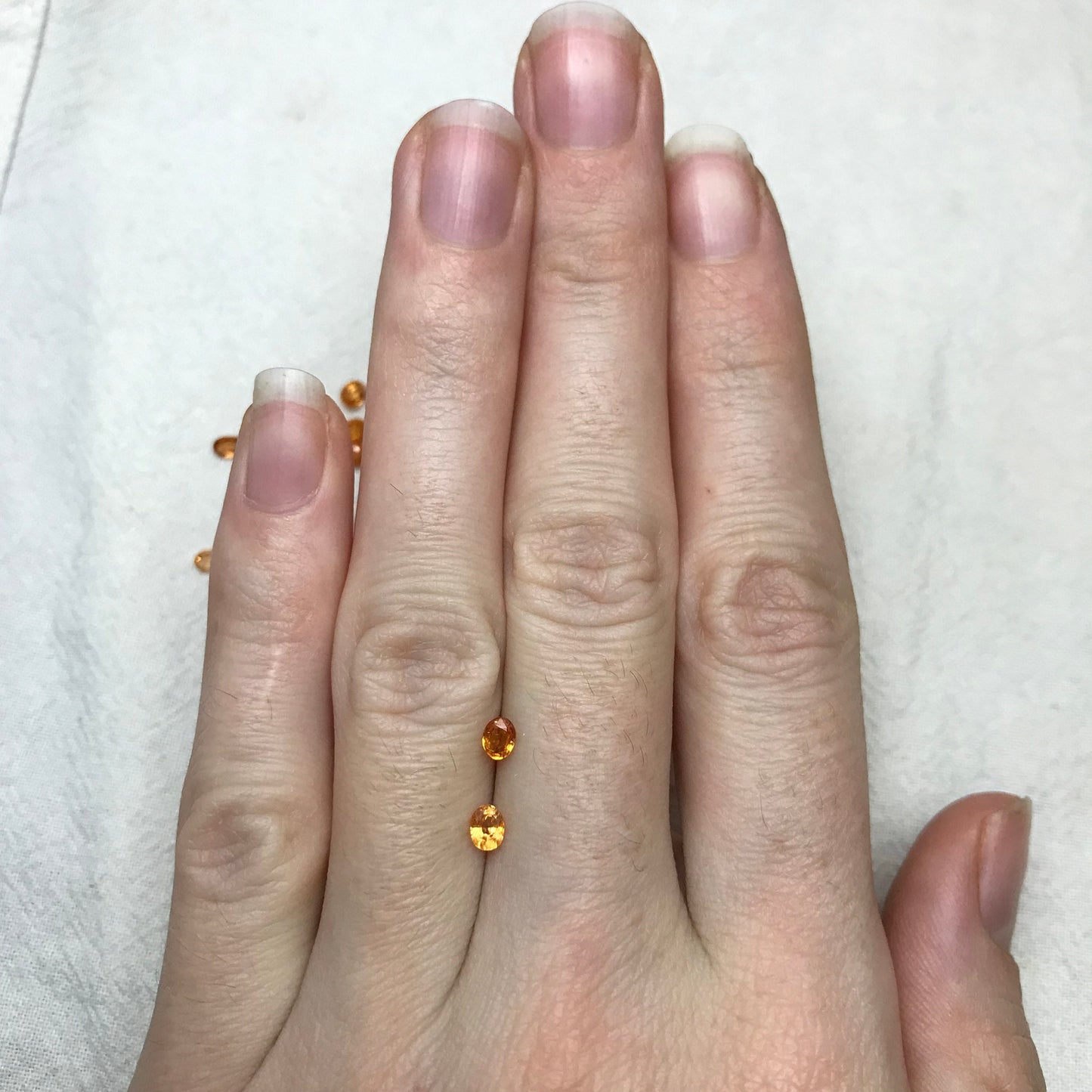 ONE- 4x3mm Orange Spessartite Garnet Oval Cut, Faceted Loose Unmounted Gemstone