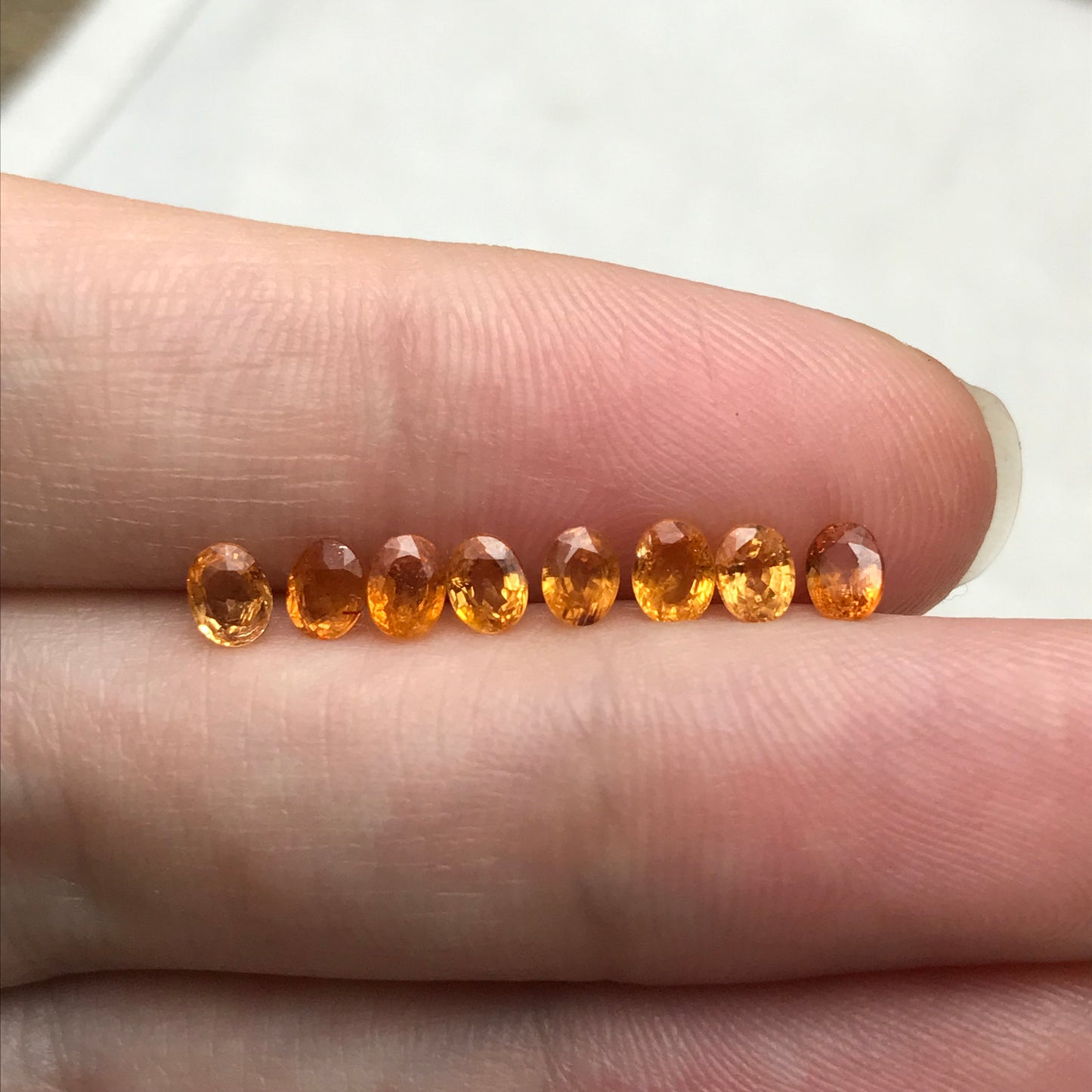 ONE- 4x3mm Orange Spessartite Garnet Oval Cut, Faceted Loose Unmounted Gemstone