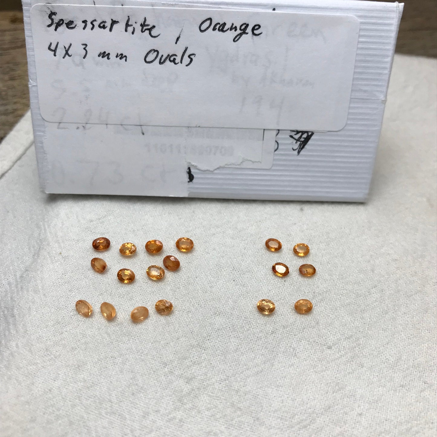 ONE- 4x3mm Orange Spessartite Garnet Oval Cut, Faceted Loose Unmounted Gemstone