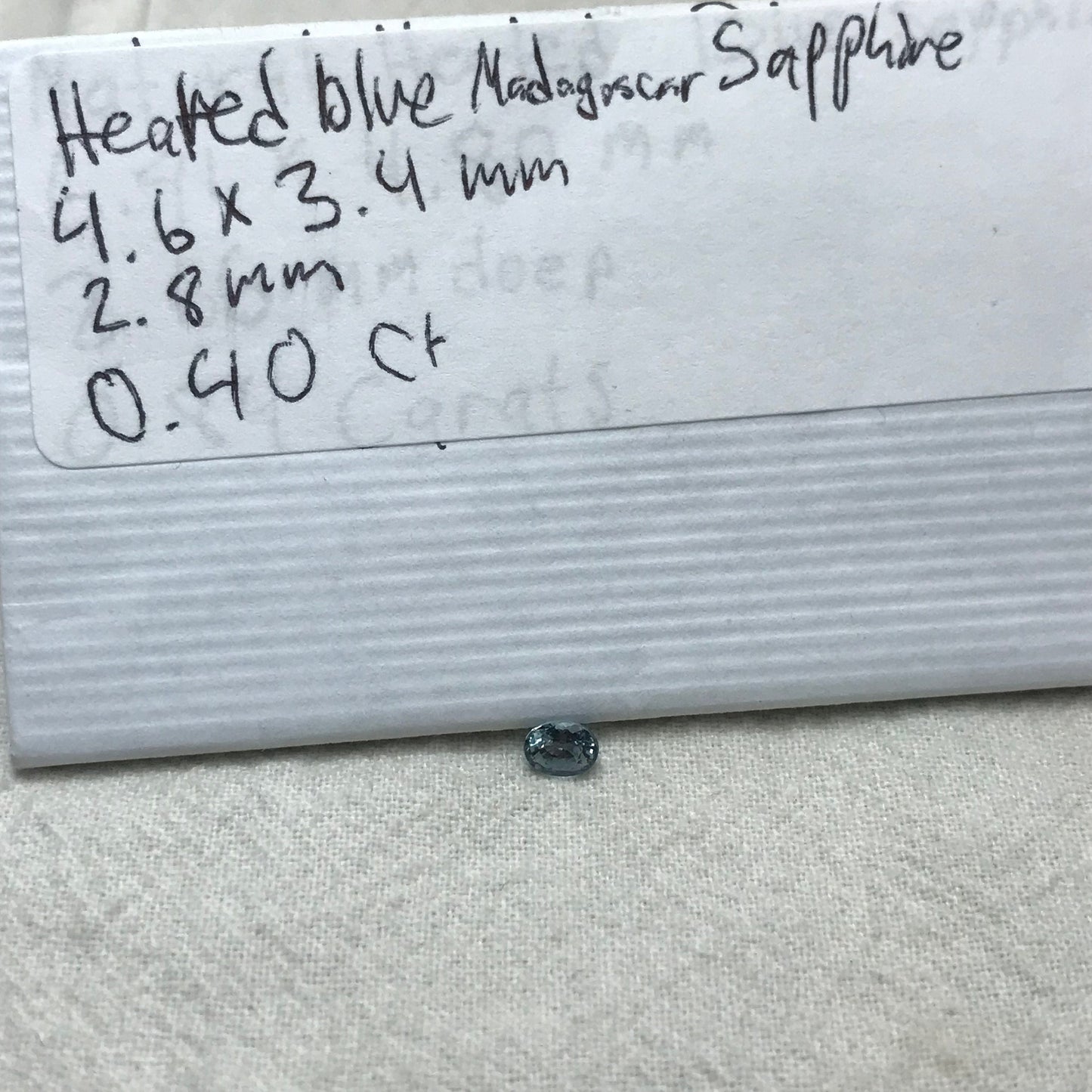 0.40 carat Natural Blue Sapphire 4.6x3.4mm Oval Cut, Heated, Faceted Loose Gemstone, Ice Sapphire, 4.5x3.5mm