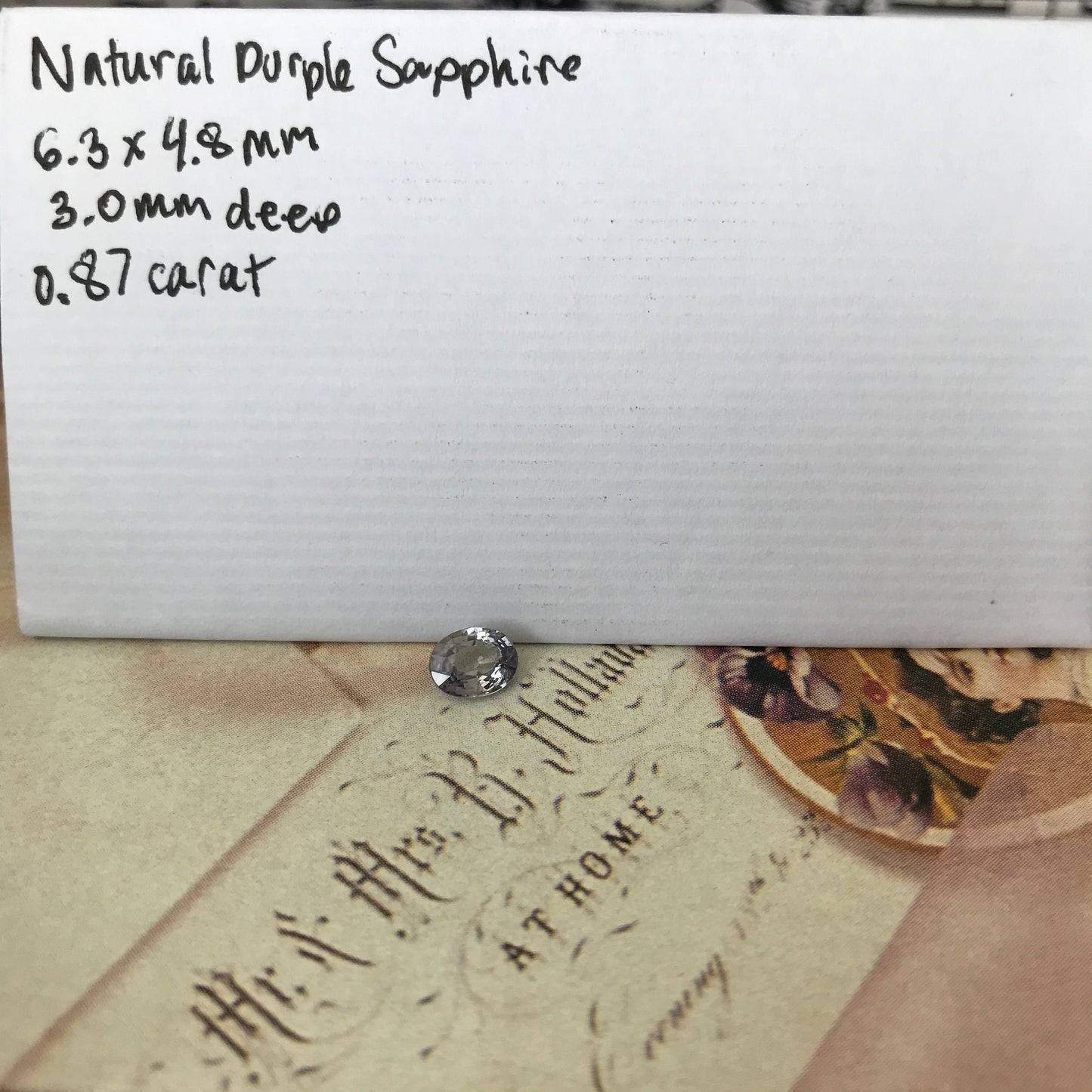 Natural Lavender Purple Sapphire 0.87 carat 6.3 x 4.8 mm Oval Cut, Faceted Loose Gemstone Light Purple Unmounted Gem