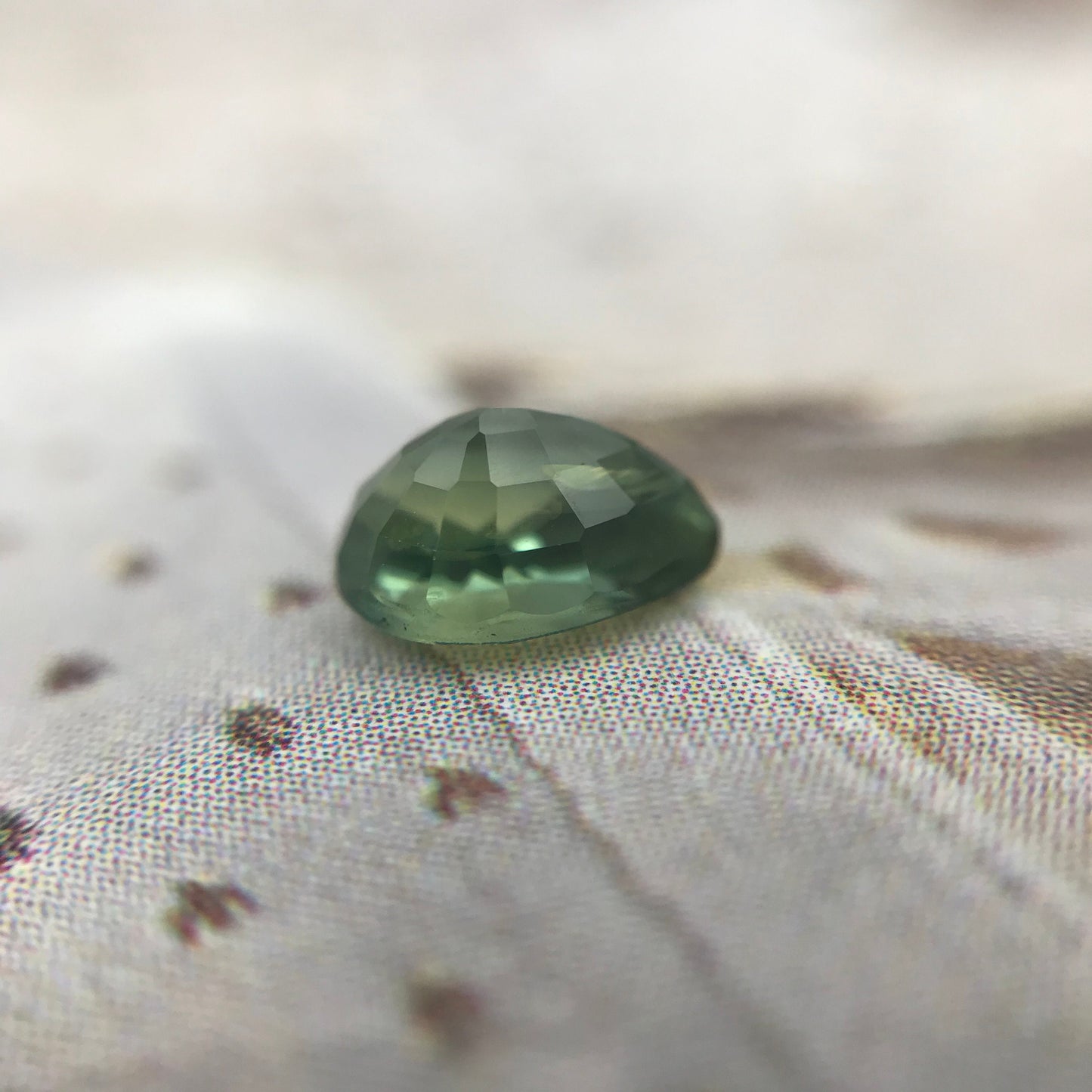 0.83 Carat Natural Bi-Color Sapphire 6x4mm Pear Corundum Faceted Loose Unmounted Gemstone Earth Mined Gem - US Seller - Blue and Green