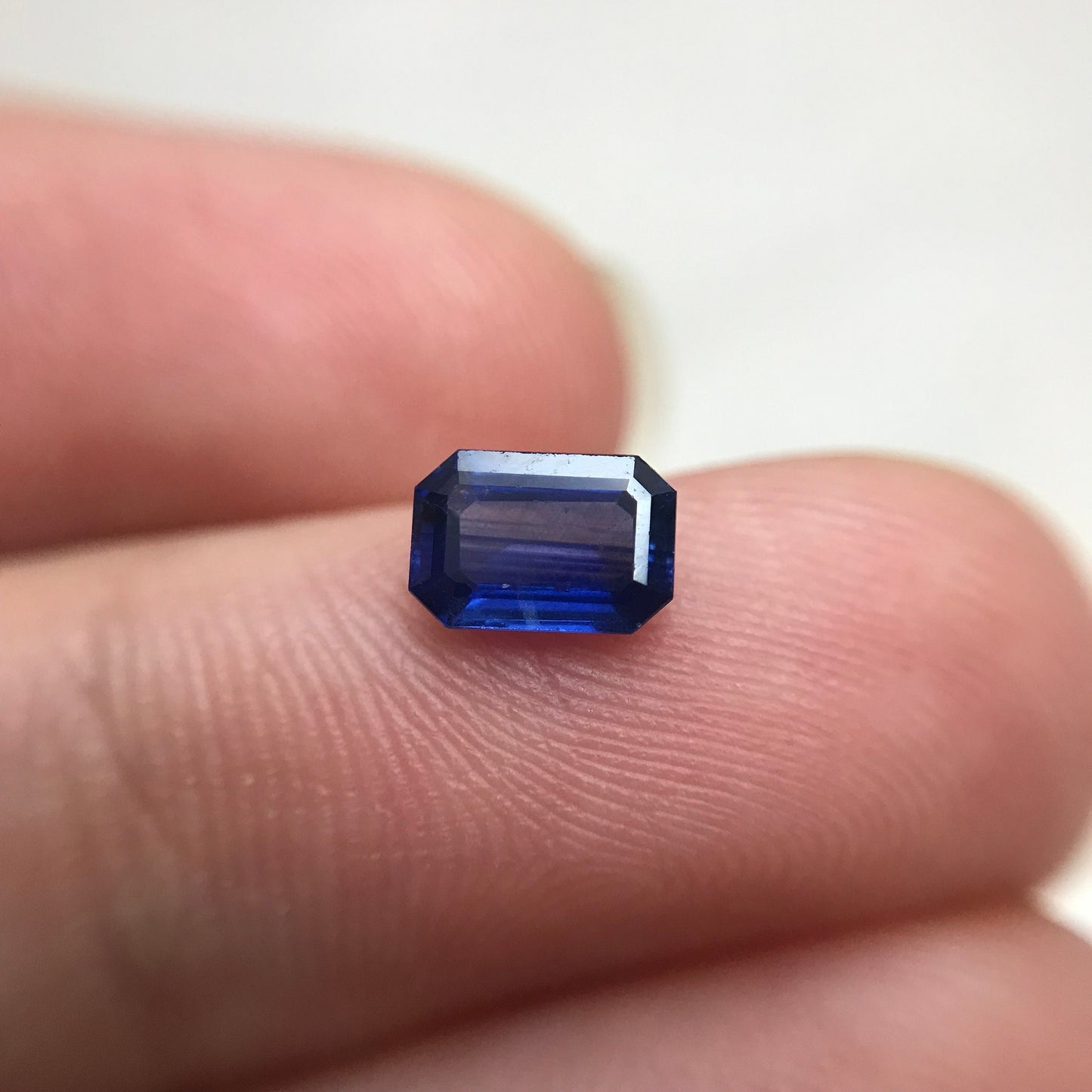 0.75 Carat Natural Blue Sapphire 6.3x4.3mm Emerald Cut Rectangle Corundum Faceted Loose Gemstone Heated