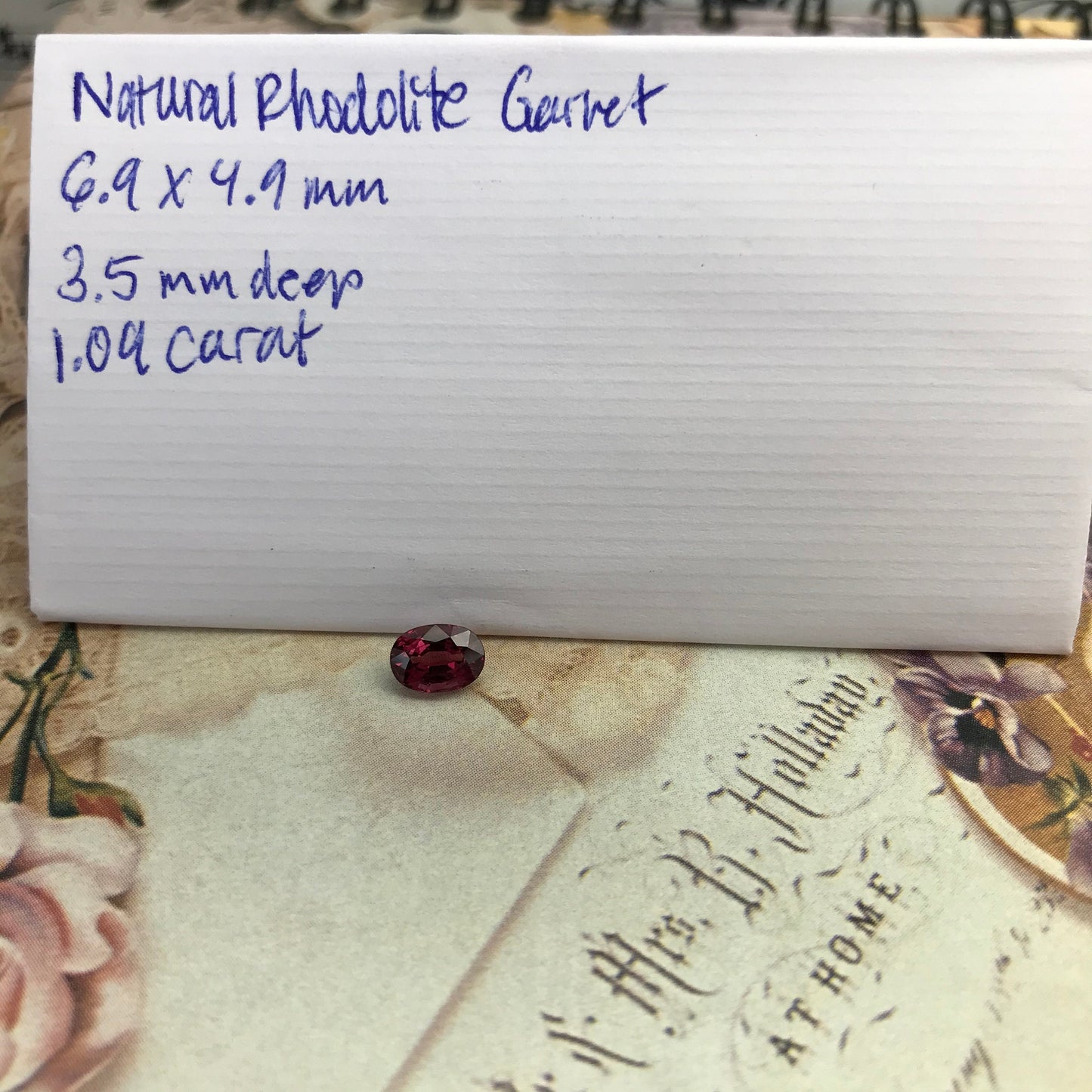 Natural Rhodolite Garnet 1.09 carat Purplish Red Garnet 7x5mm Faceted Oval Cut Garnet Gem, Red Gemstone, Loose Gem, January Birthstone