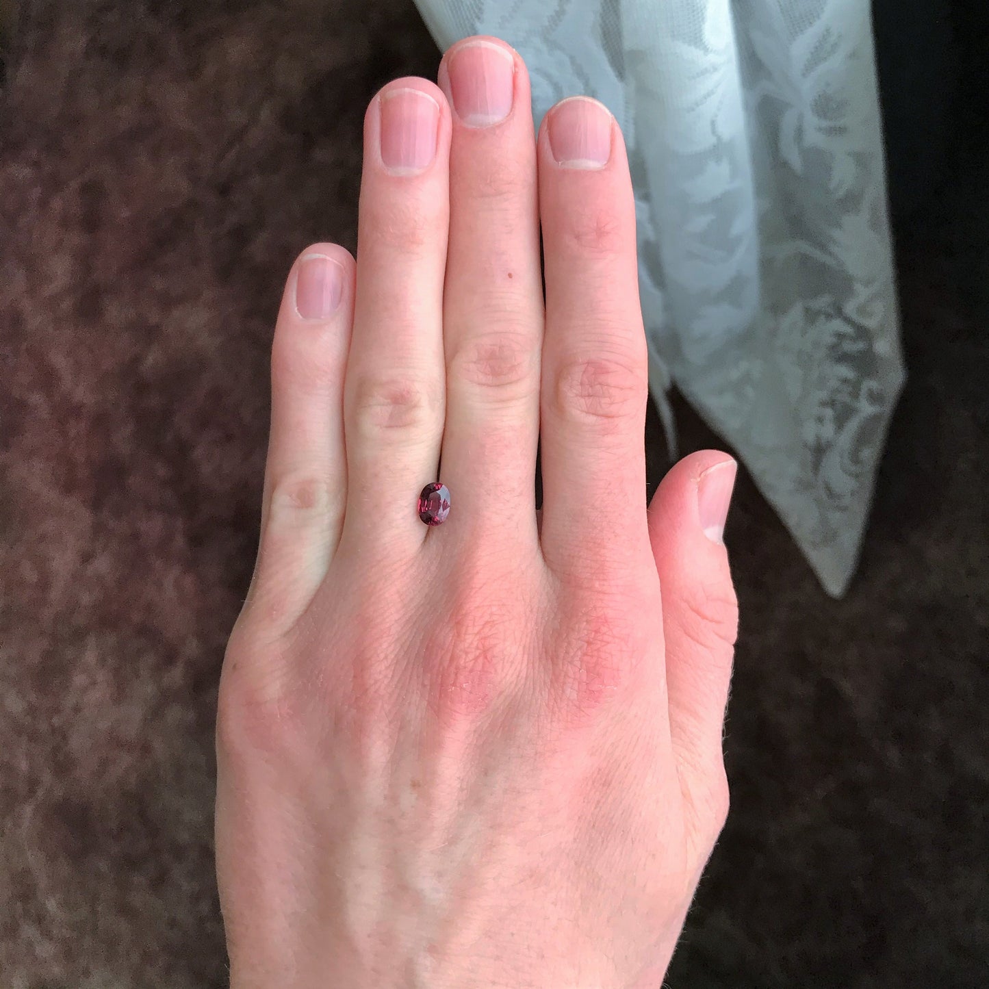 Natural Rhodolite Garnet 1.09 carat Purplish Red Garnet 7x5mm Faceted Oval Cut Garnet Gem, Red Gemstone, Loose Gem, January Birthstone