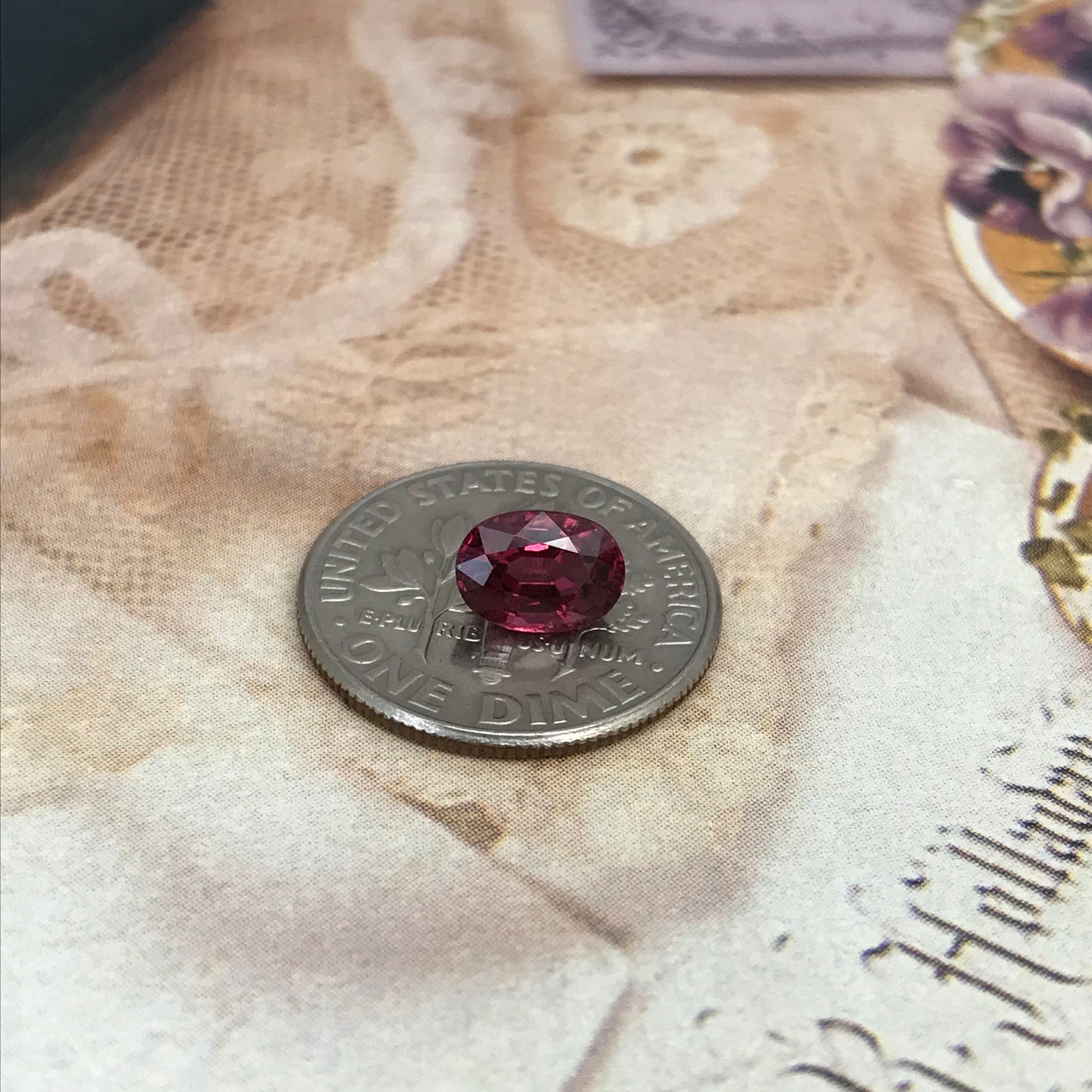Natural Rhodolite Garnet 1.09 carat Purplish Red Garnet 7x5mm Faceted Oval Cut Garnet Gem, Red Gemstone, Loose Gem, January Birthstone