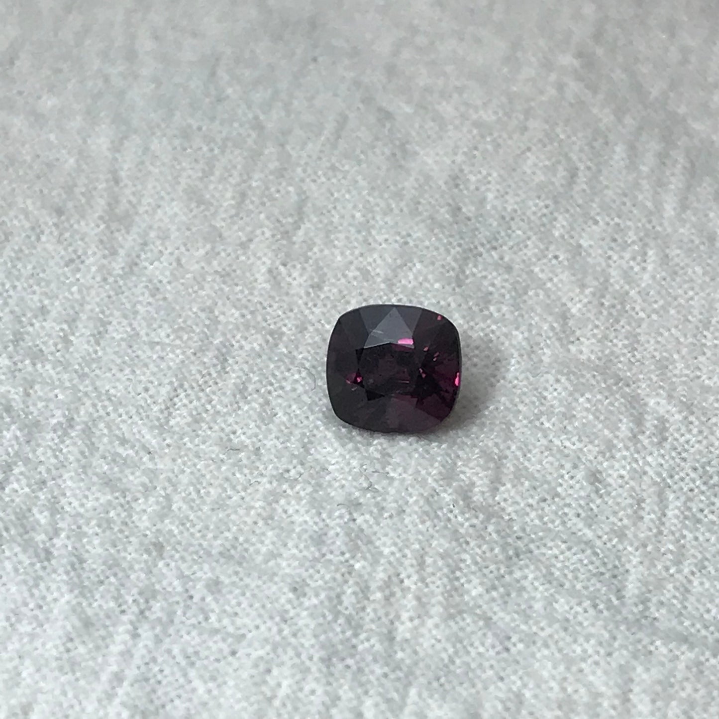 1.35 Ct Natural Purple Spinel 6.5x6mm Cushion Cut, Faceted Loose Gemstone, Dark Purple Stone, Flowing Gems