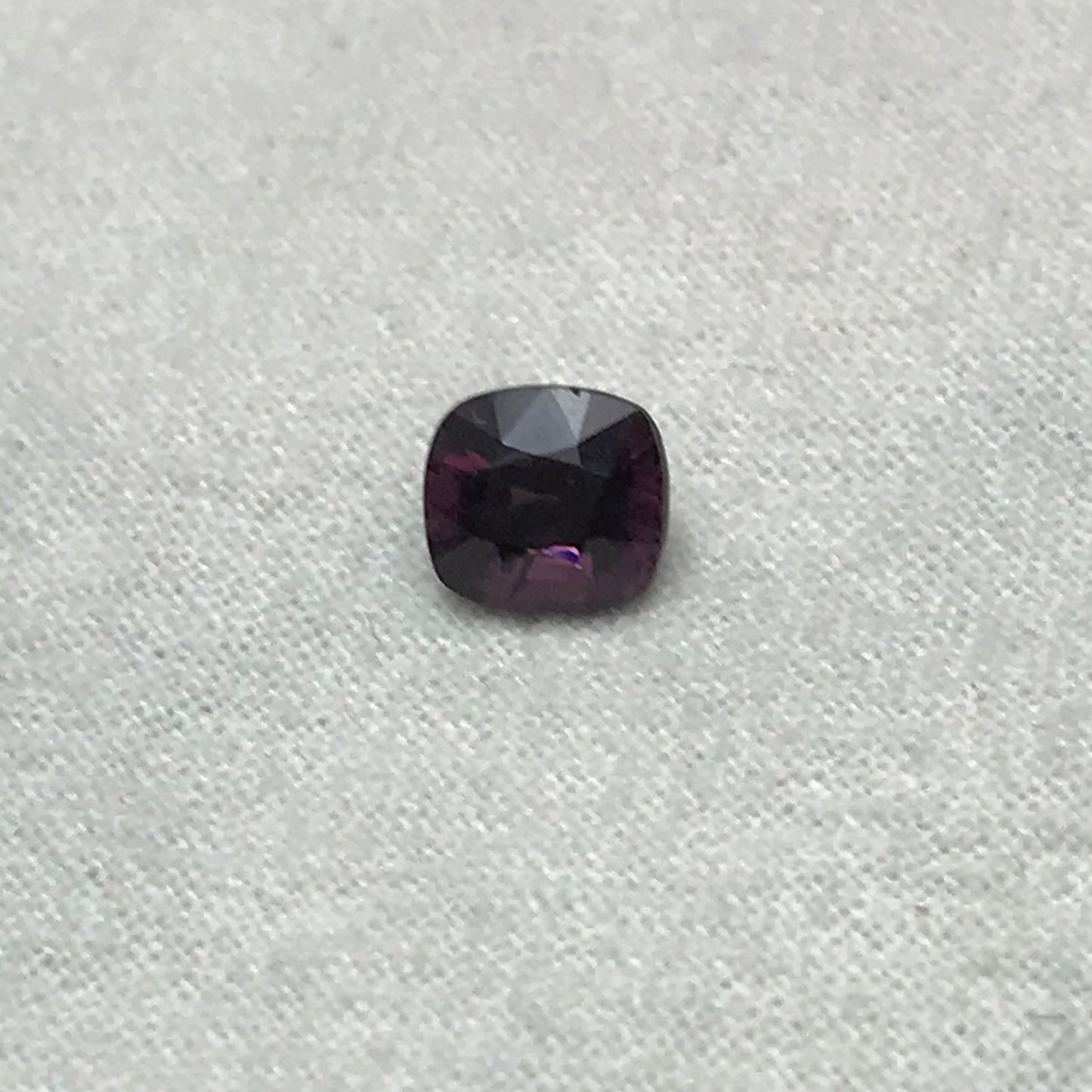 1.35 Ct Natural Purple Spinel 6.5x6mm Cushion Cut, Faceted Loose Gemstone, Dark Purple Stone, Flowing Gems