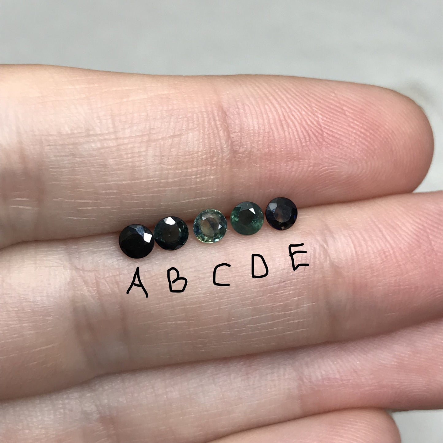 Pick One- 3.5mm Blue Sapphire 0.20-0.26 Carats Round Greenish Blue Sapphire, Faceted Loose Gemstone