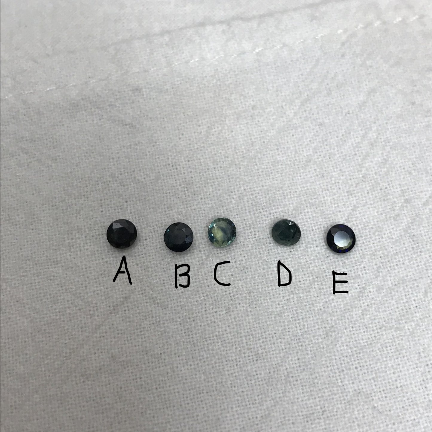 Pick One- 3.5mm Blue Sapphire 0.20-0.26 Carats Round Greenish Blue Sapphire, Faceted Loose Gemstone