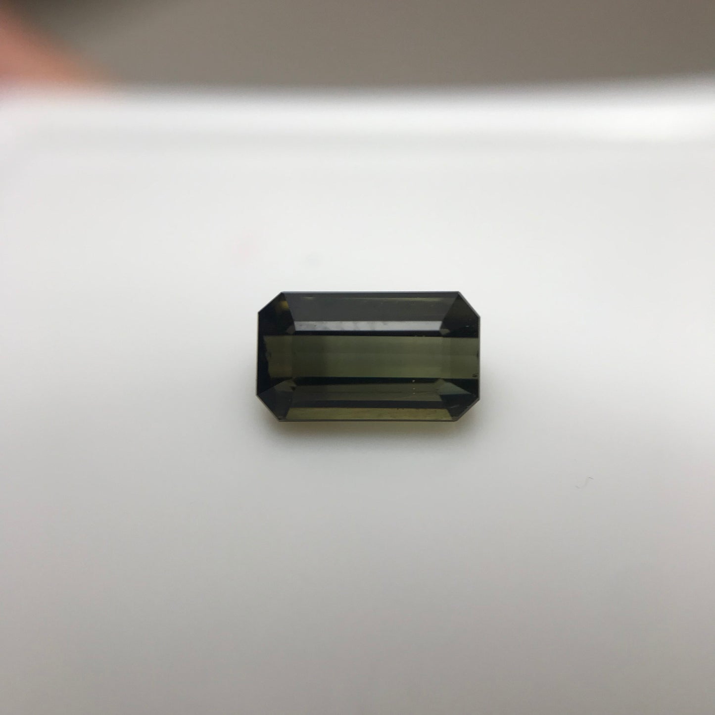 Natural Olive Green Tourmaline 7.7x4.5mm 1.25 carats rectangle Octagon Cut Faceted Loose Gem