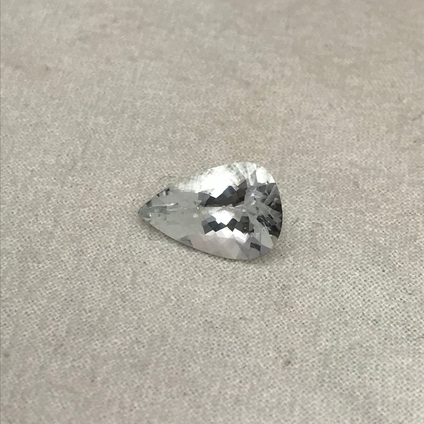 15x10mm Natural Aquamarine, 4.44 carat Light Blue Pear Cut Loose Faceted March Birthstone