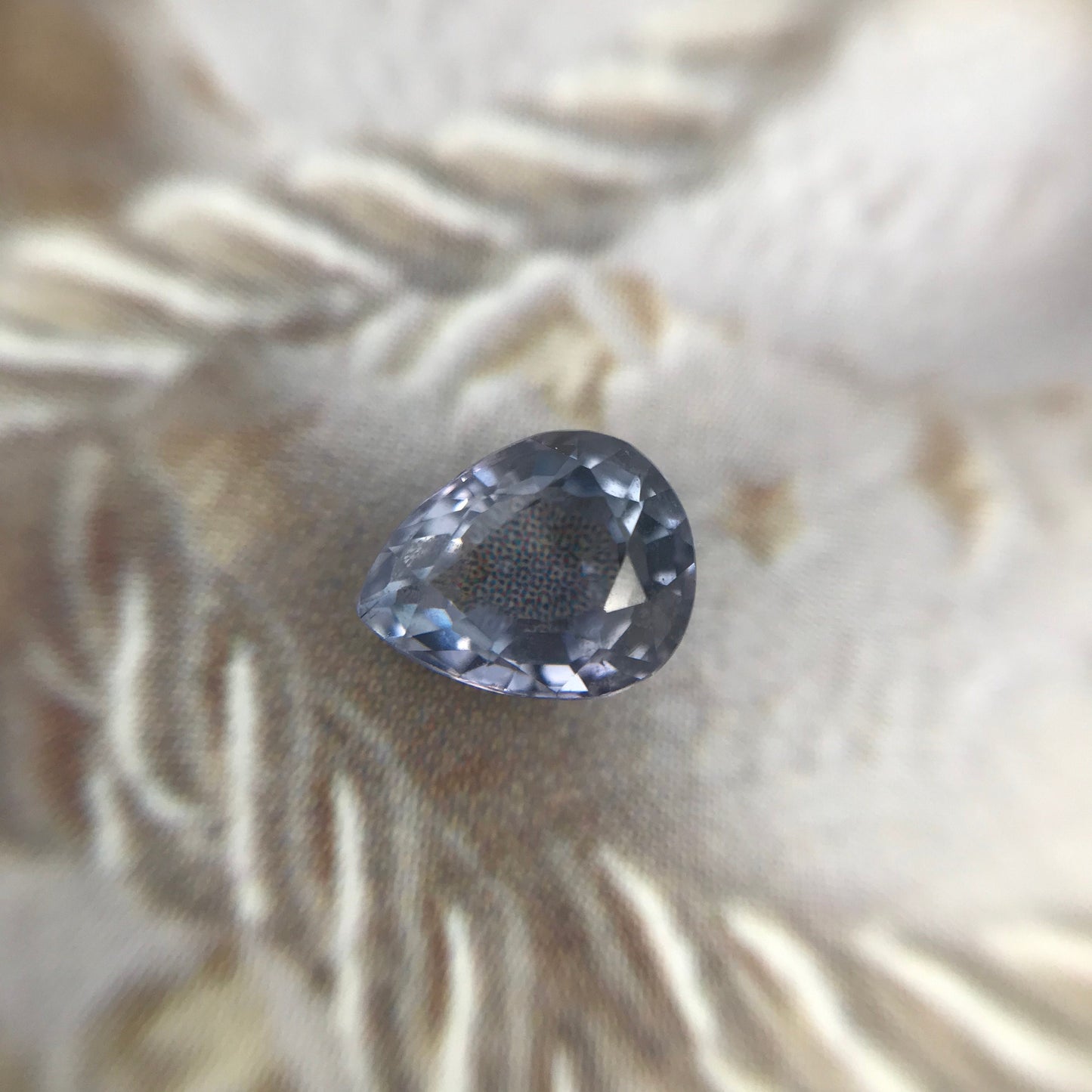 1 Ct Natural Purple Spinel 6.8x5.5mm Pear Cut Loose Faceted Gem Carat Loose Gemstone, Grayish Purple Stone, Flowing Gems, 7x5.5mm Pear