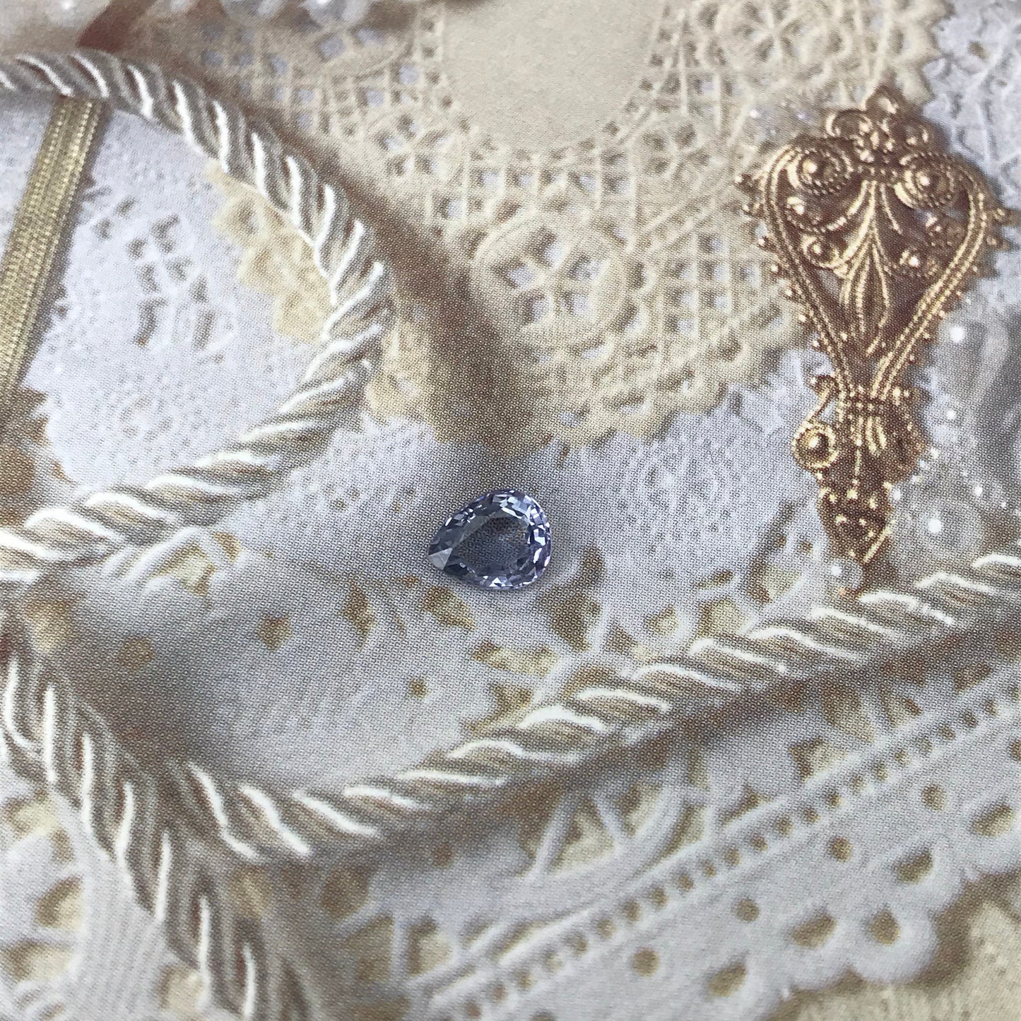 1 Ct Natural Purple Spinel 6.8x5.5mm Pear Cut Loose Faceted Gem Carat Loose Gemstone, Grayish Purple Stone, Flowing Gems, 7x5.5mm Pear