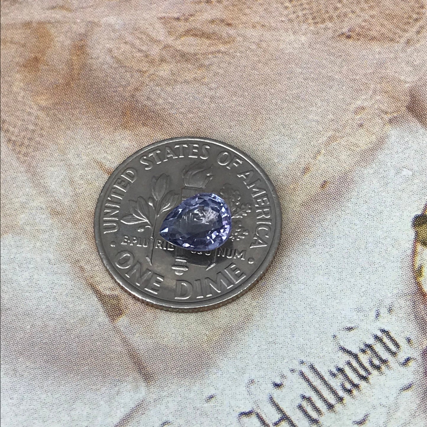 1 Ct Natural Purple Spinel 6.8x5.5mm Pear Cut Loose Faceted Gem Carat Loose Gemstone, Grayish Purple Stone, Flowing Gems, 7x5.5mm Pear