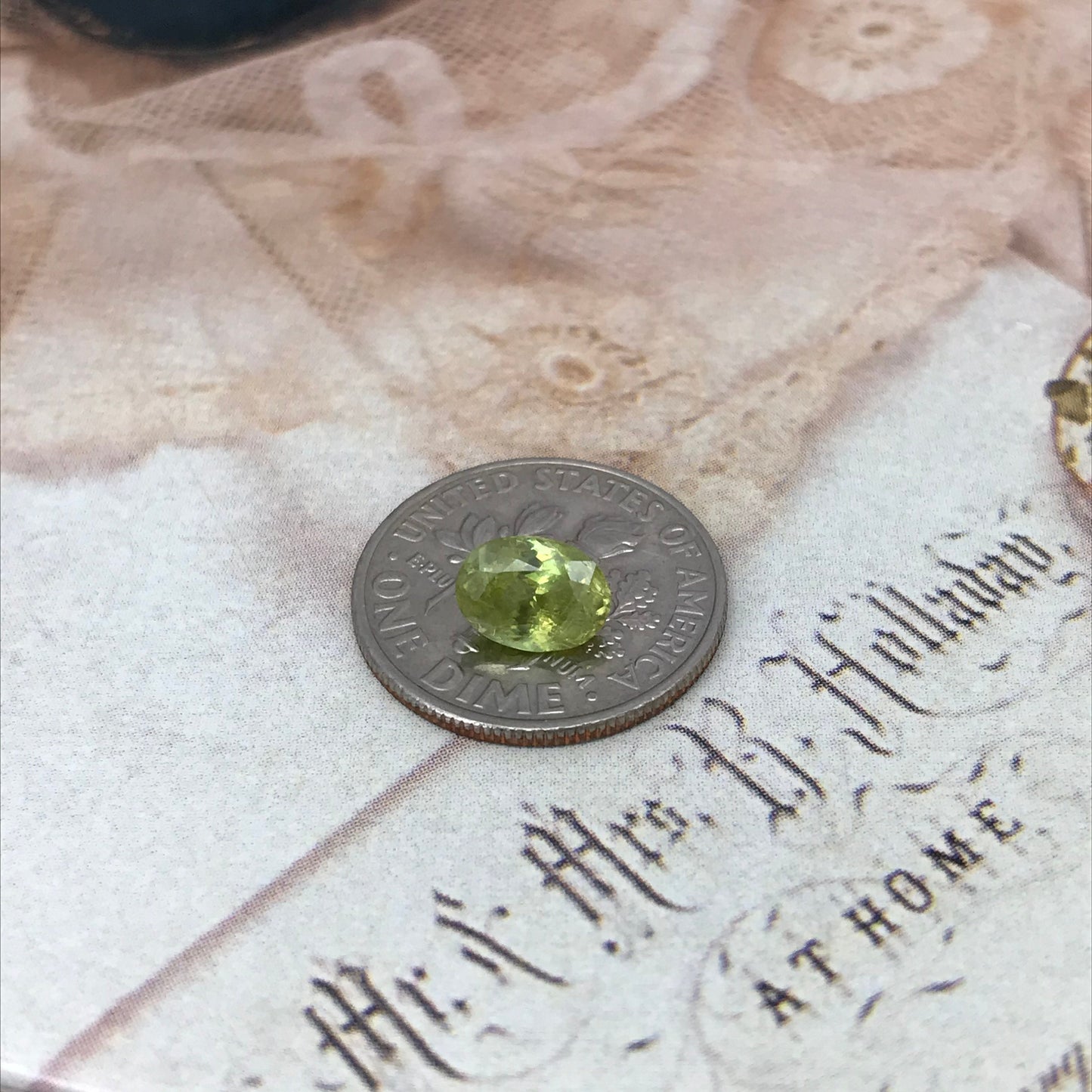 1.11 ct Yellowish Green Sphene 7x5mm Oval Cut, Natural Madagascar Sphene, Faceted Loose Titanite