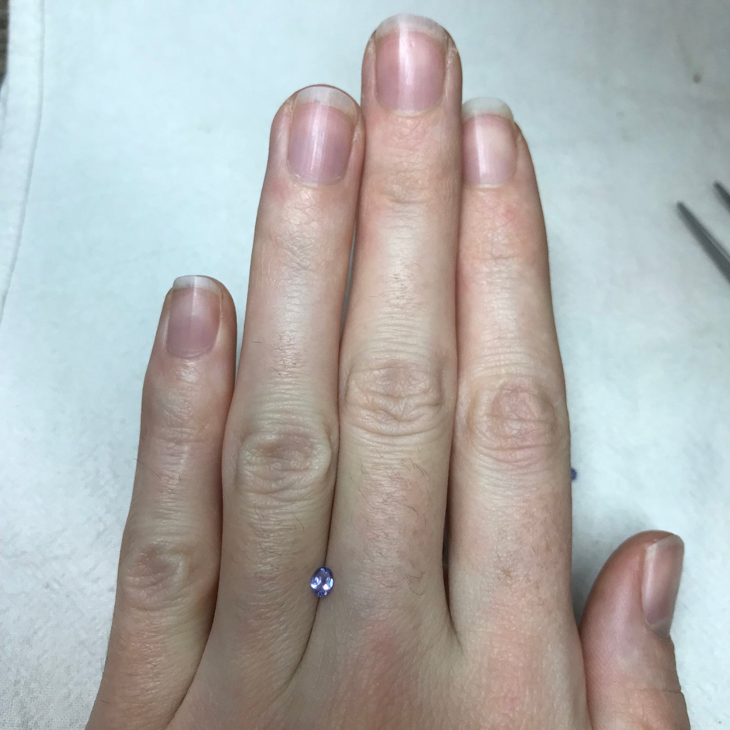 One 4x3mm Violet Tanzanite 0.155 carat average Oval Cut, Faceted Loose Gemstone, Natural Tanzanite, Zoisite