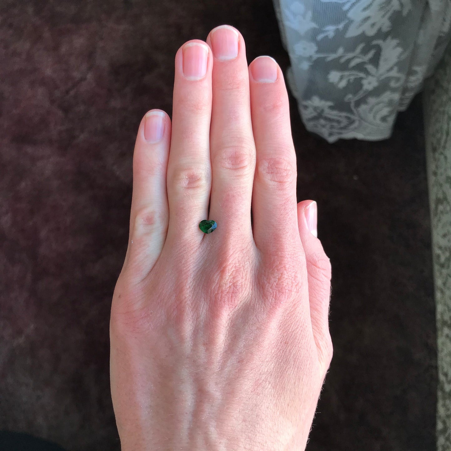 0.73 carat Natural Green Tsavorite Garnet 5x6.4mm Heart Cut, Faceted Loose Rich Green Gemstone, Loose Gem, Earth Mined Stone