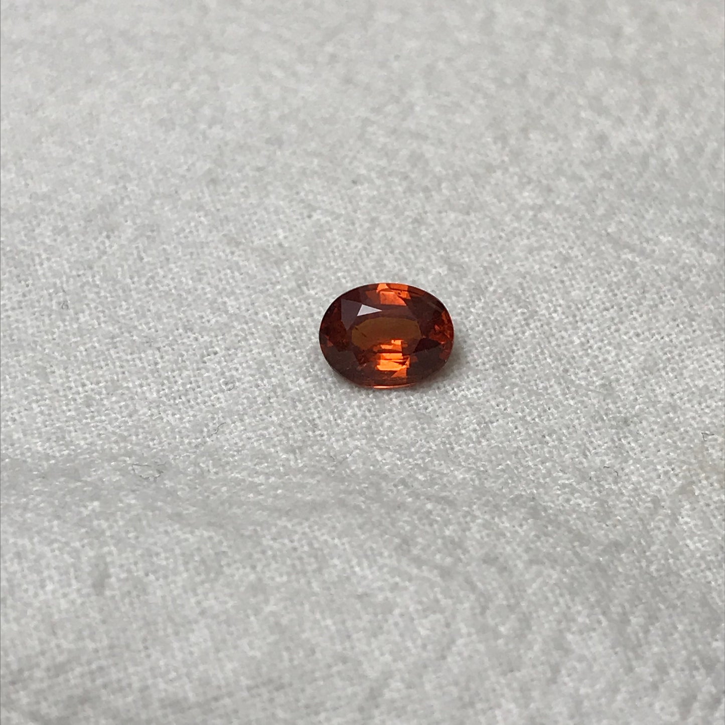 1.46 carat Natural Mandarin Spessartite Garnet, 7.5x6mm Reddish Orange Faceted Garnet