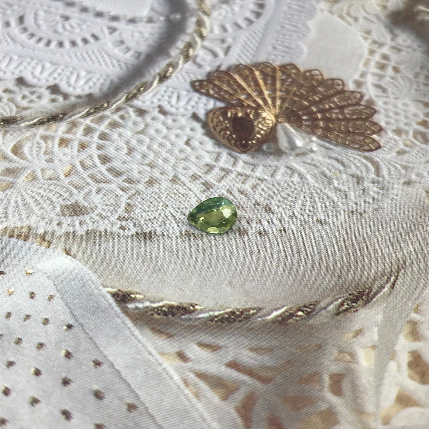 0.83 Carat Natural Bi-Color Sapphire 6x4mm Pear Corundum Faceted Loose Unmounted Gemstone Earth Mined Gem - US Seller - Blue and Green