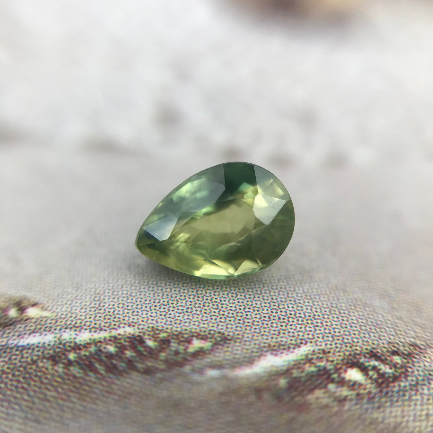 0.83 Carat Natural Bi-Color Sapphire 6x4mm Pear Corundum Faceted Loose Unmounted Gemstone Earth Mined Gem - US Seller - Blue and Green